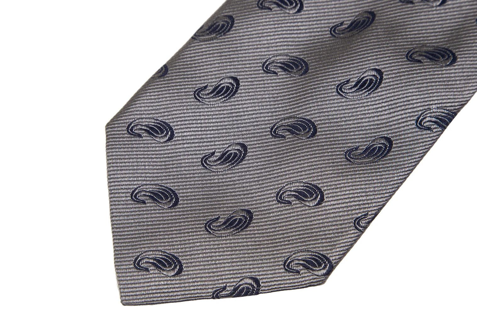 Armani Collezioni Silk Paisley Tie in Silver - Good Condition Size ONE SIZE - 3 Thumbnail