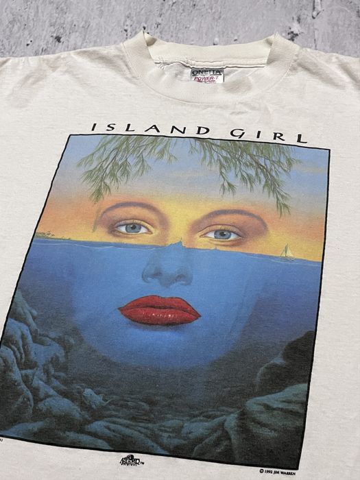 Vintage Island Girl by Jim Warren 1992 art tee | Grailed