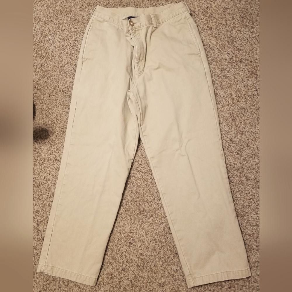 L.L. Bean L L Bean Natural Fit Fleece Lined Tan Pants Size 33X29 Size US 33 - 2 Thumbnail