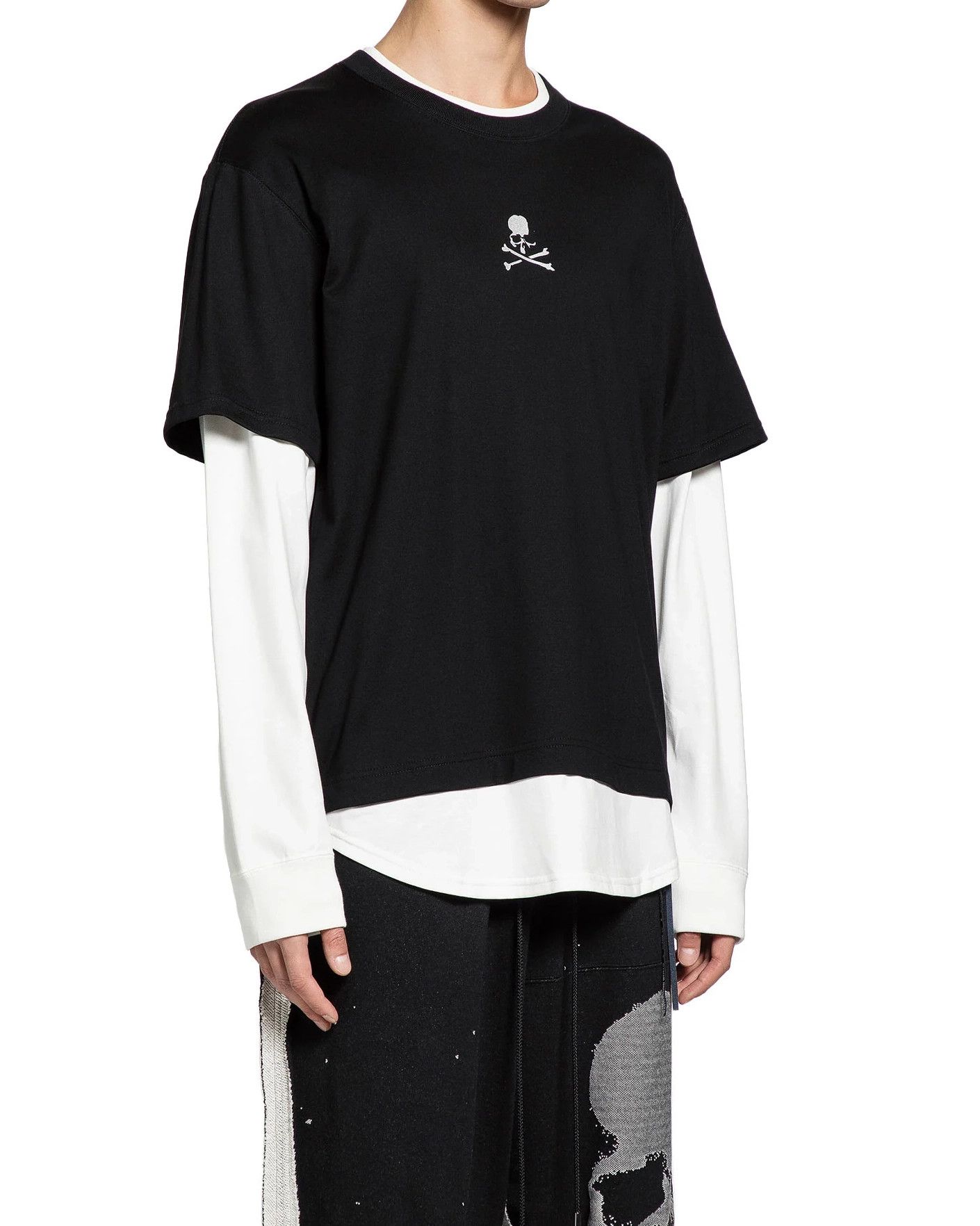 Mastermind World Black and White Boxy Layered Long Sleeve T-Shirt Size US L / EU 52-54 / 3 - 1 Thumbnail