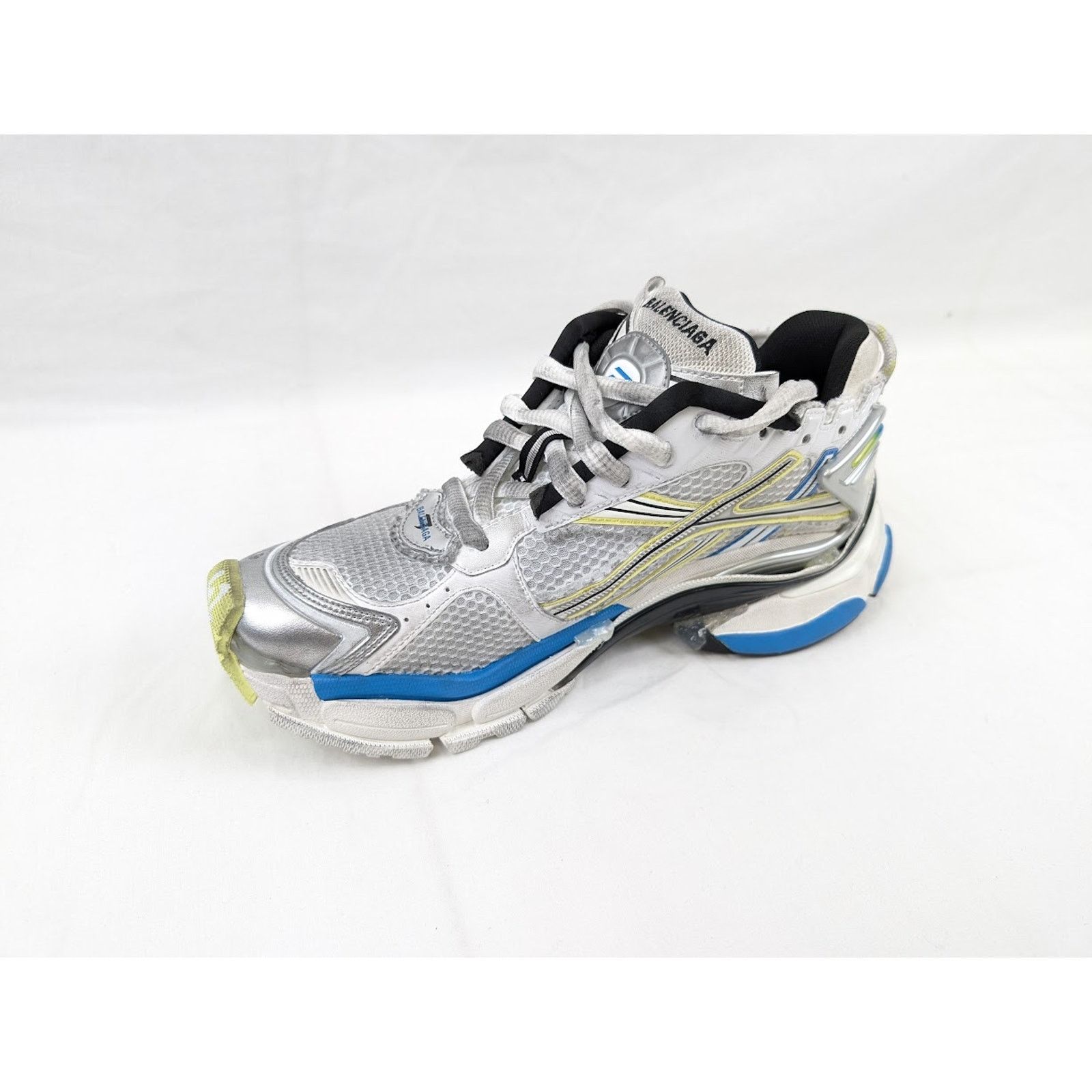 Balenciaga o1rshd1 Rubber Runner in White/Yellow/Blue Size US 12 / EU 45 - 8 Thumbnail