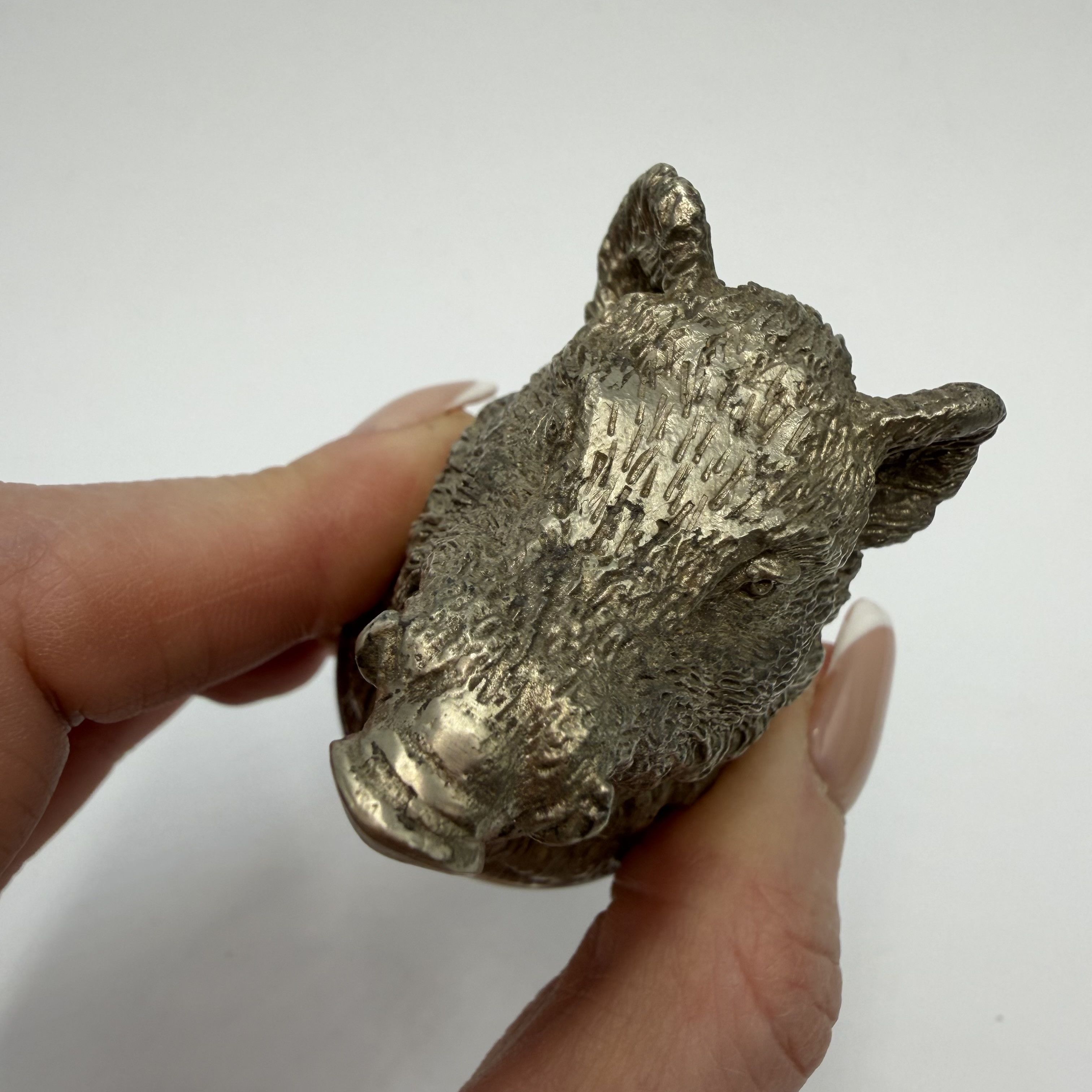 Vintage Vintage Metal Shot Glass Wild Boar Head Figurine Handcrafted Size ONE SIZE - 7 Thumbnail