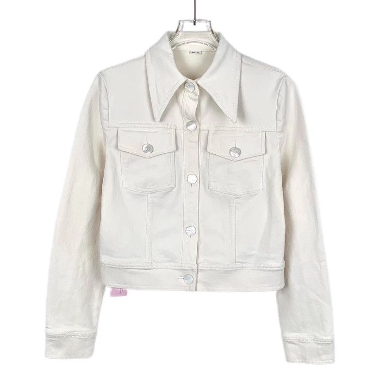 Gucci GucciWhite cotton lapel single-breasted long-sleeved denim Size XS / US 0-2 / IT 36-38 - 1 Thumbnail