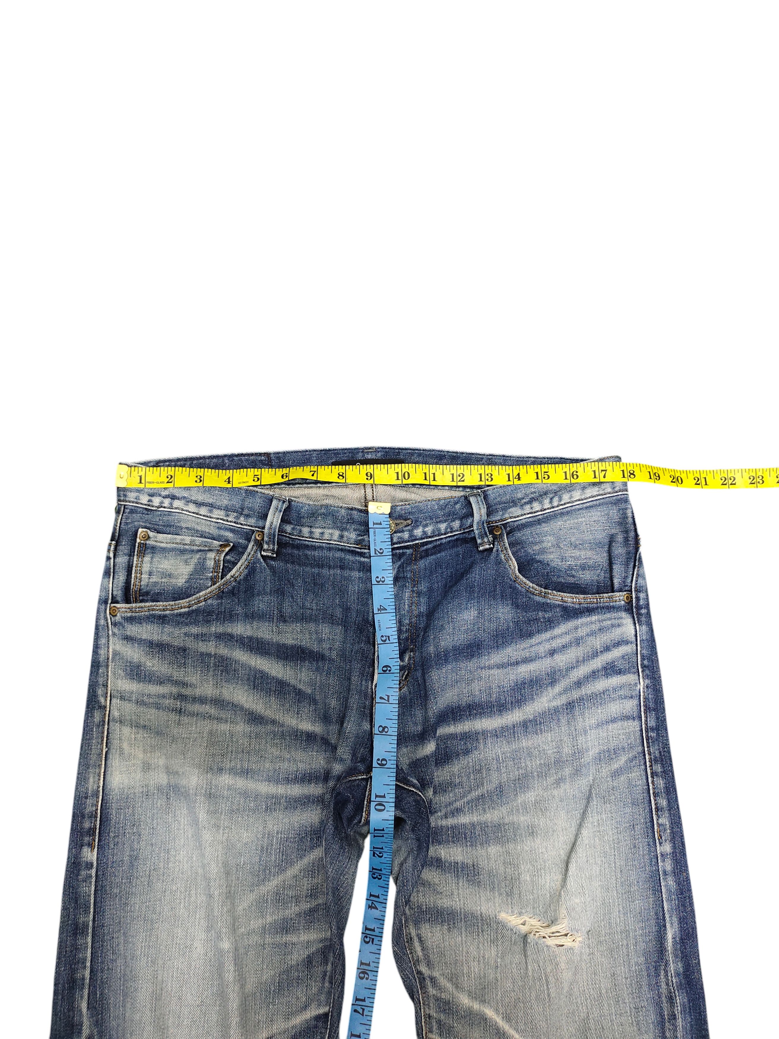 Kapital Vintage 90s Johnbull Clawmark Distress Faded Denim Jeans Size US 35 - 16 Thumbnail