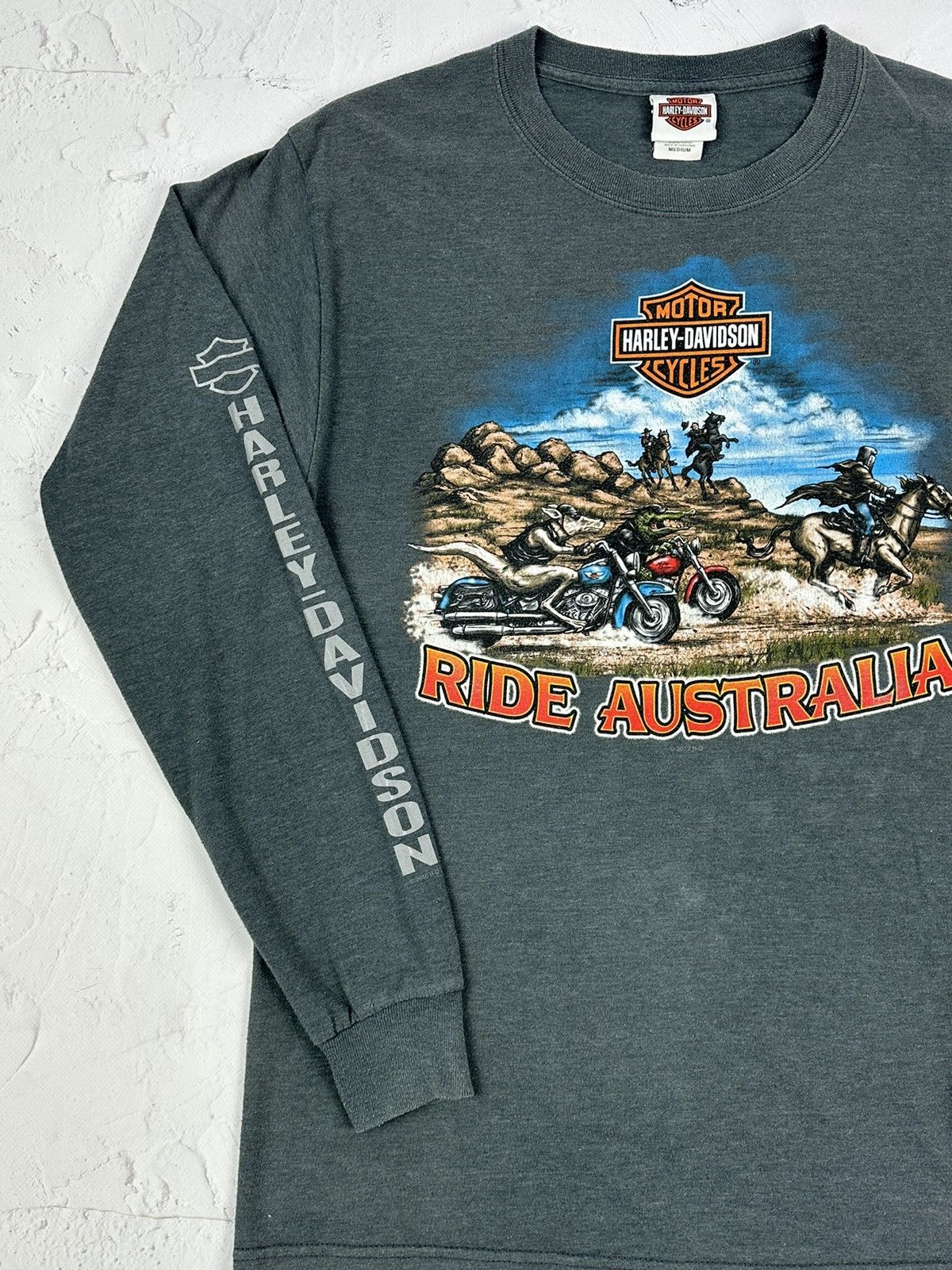 Harley Davidson × Vintage Vintage Harley-Davidson Rare 2010 Big Logo Long Sleeve Size US M / EU 48-50 / 2 - 2 Thumbnail