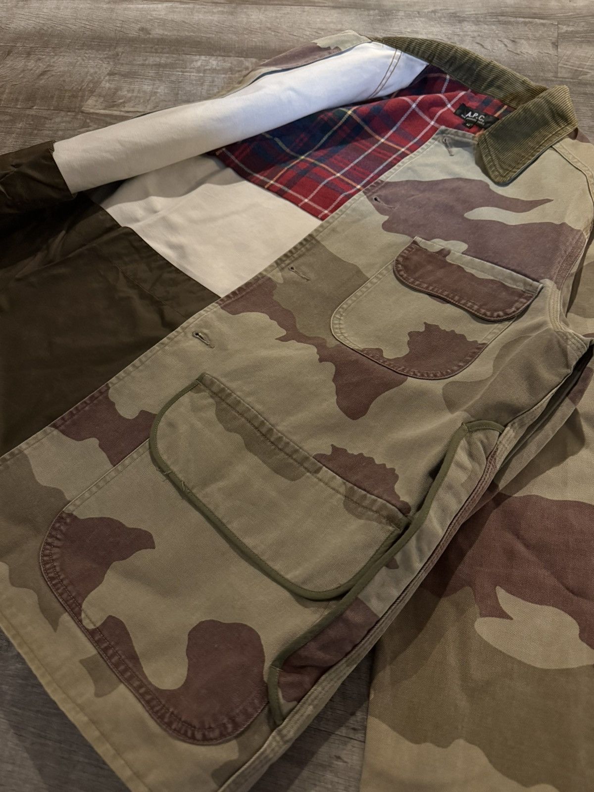 A.P.C. A.P.C. Camouflage Jacket - Corduroy Collar - Size M Size US M / EU 48-50 / 2 - 3 Thumbnail