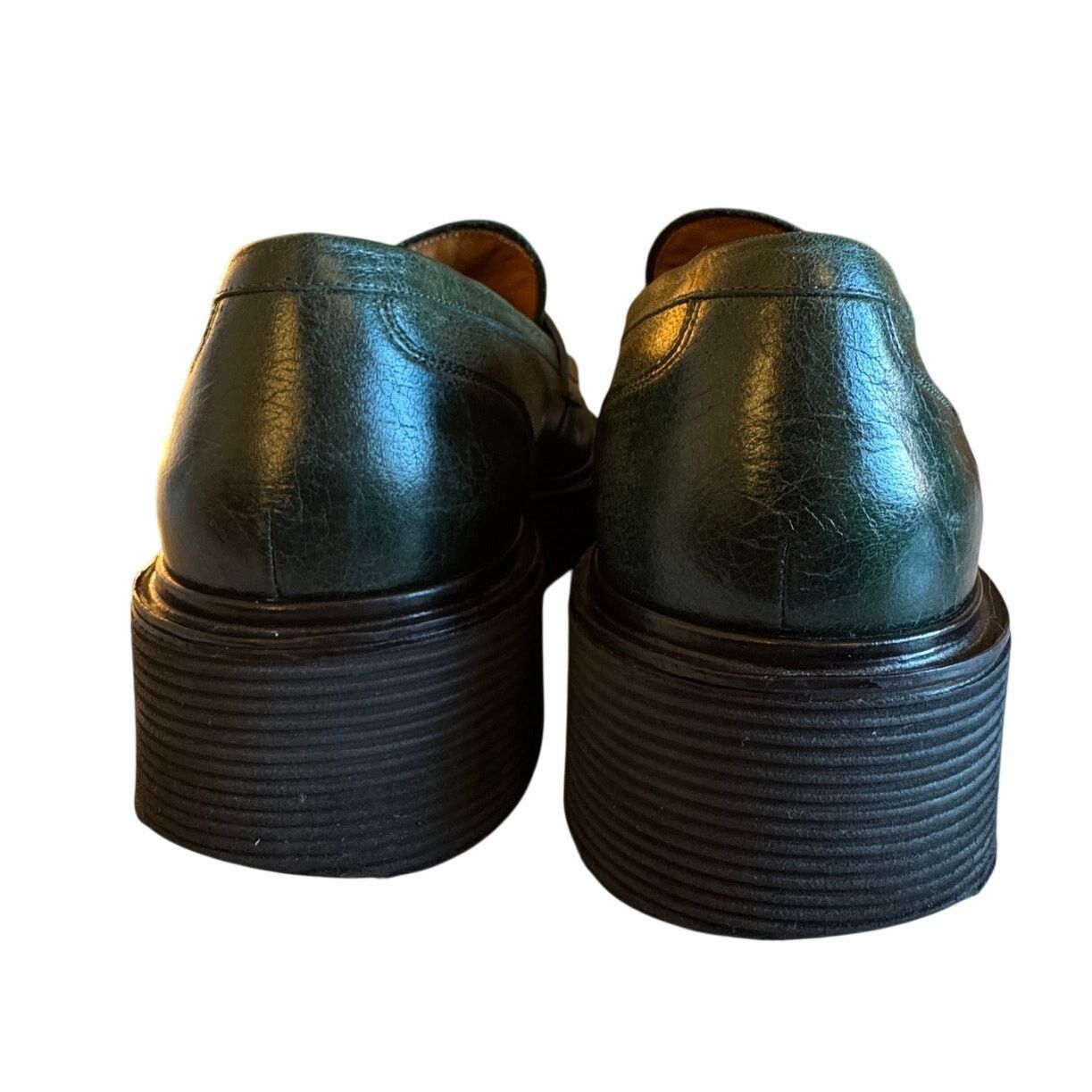 Marni Marni Men's Olive Green Leather Chunky Loafers Size US 10 / EU 43 - 4 Thumbnail