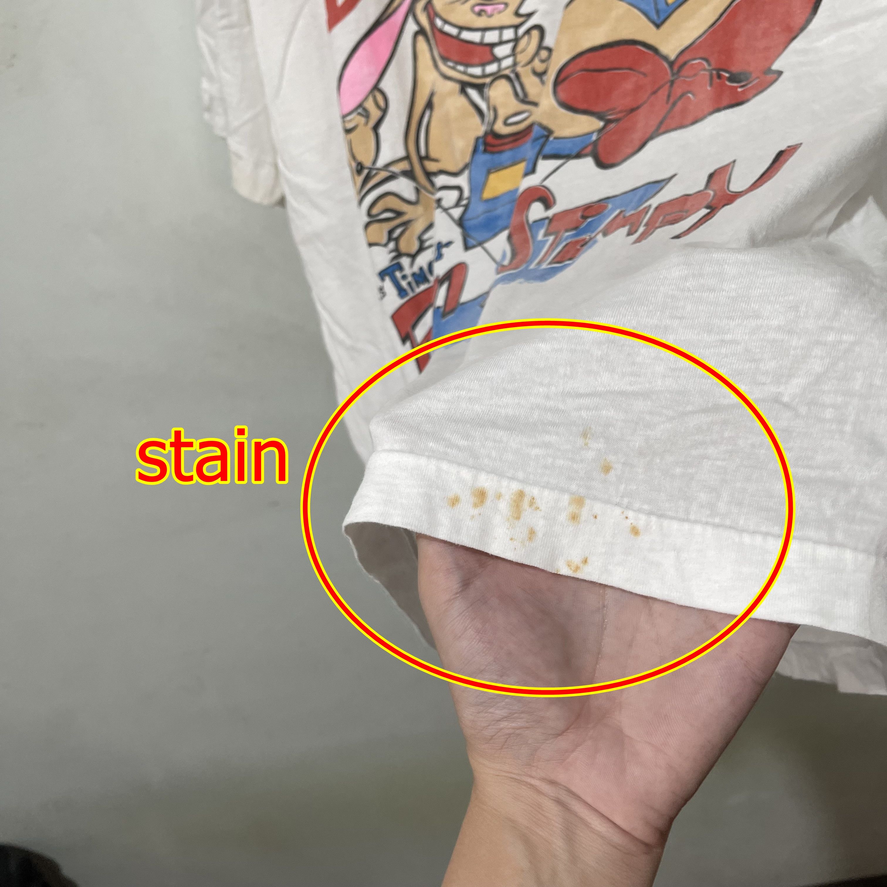 Vintage Vintage 90s Ren & Stimpy T-Shirt Size US XXL / EU 58 / 5 - 10 Thumbnail