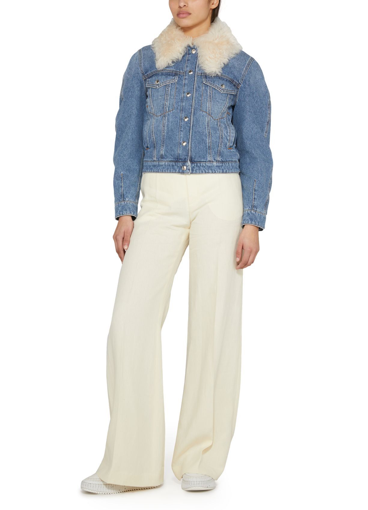 Chloe oc11z0525 Denim Jacket in Blue Size XL / US 12-14 / IT 48-50 - 2 Thumbnail