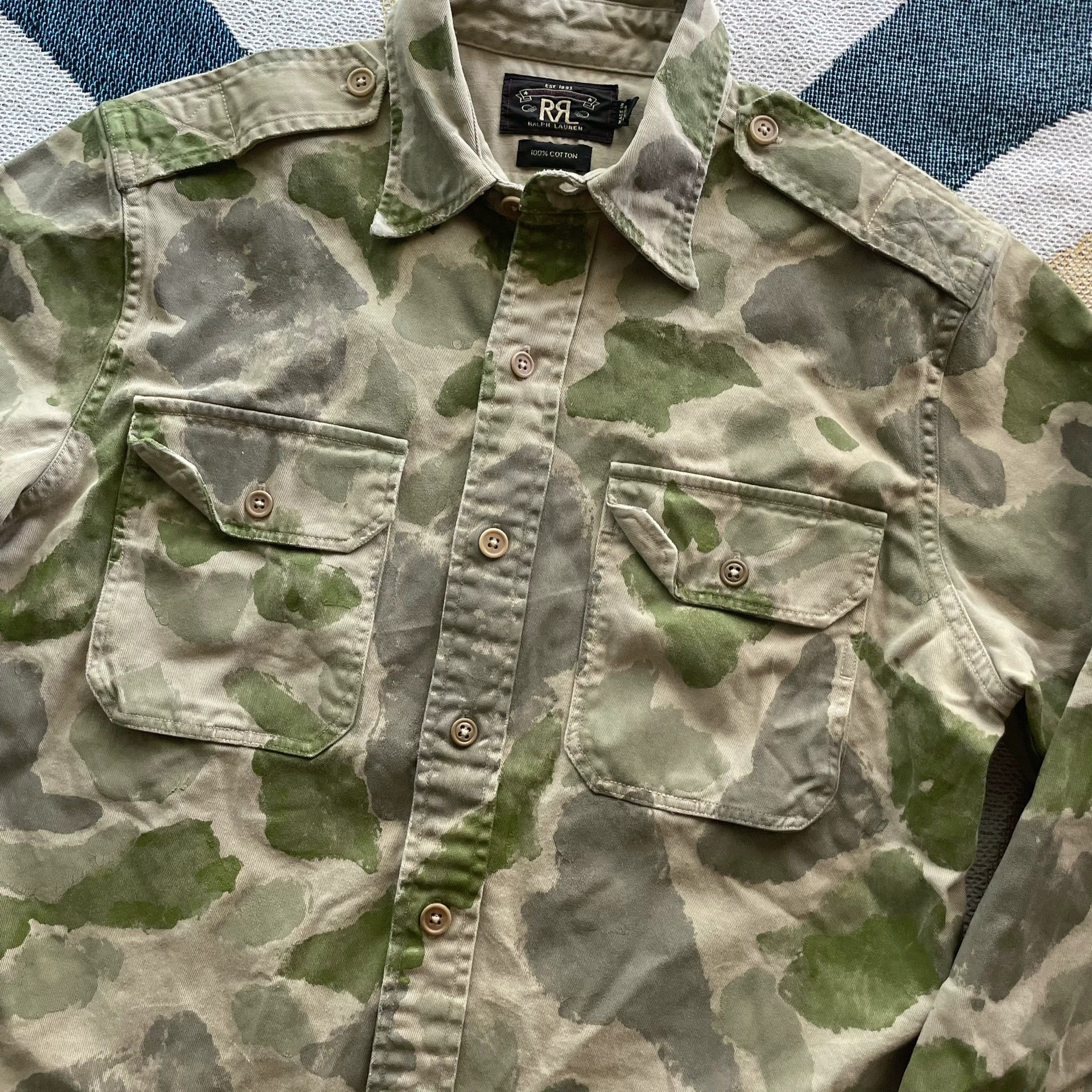 RRL Ralph Lauren RRL Limited Edition Camouflage Shirt Size US S / EU 44-46 / 1 - 1 Thumbnail