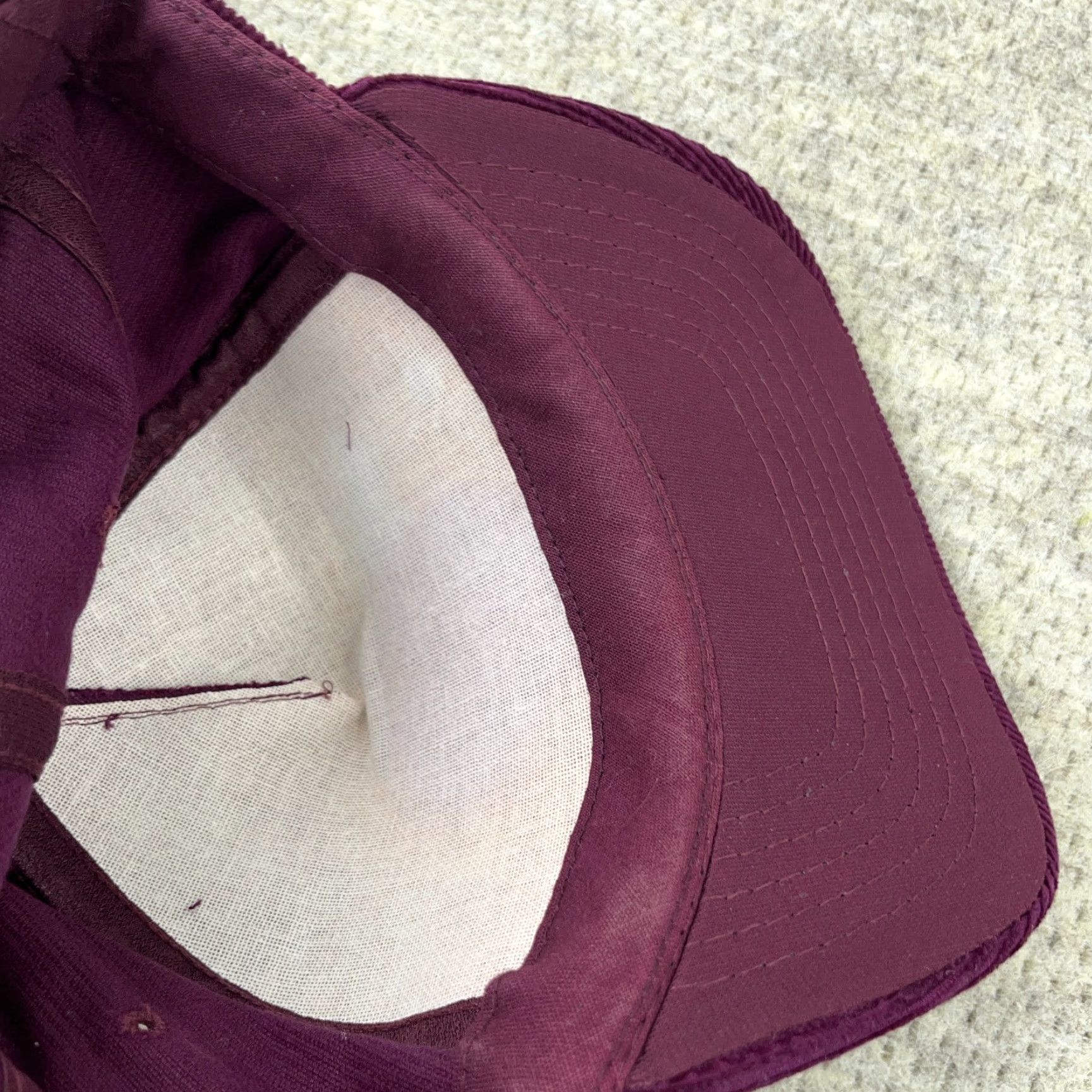 Vintage VINTAGE Red Wing Shoes Baseball Cap Hat Snapback Adjustable Corduroy Maroon 90s Retro Patriotic Men Size ONE SIZE - 6 Thumbnail
