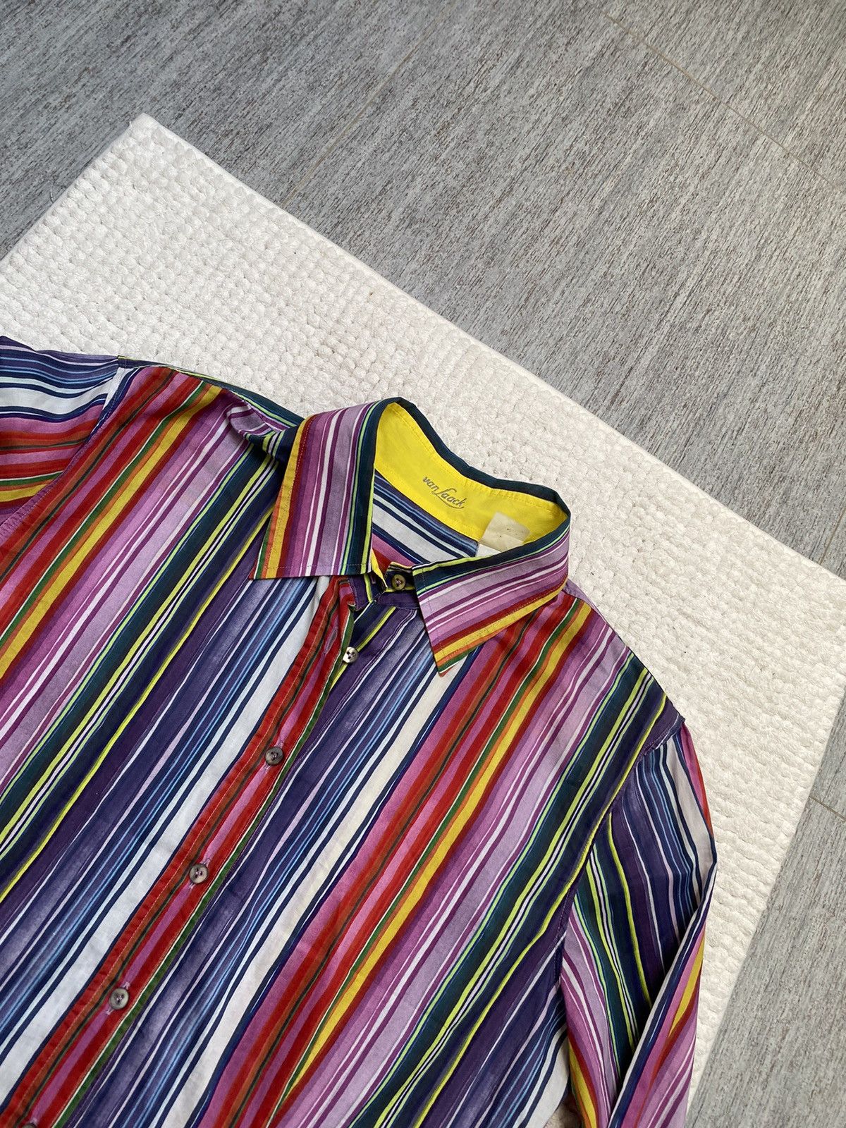 Designer × Van Van Laack Embroidered Logo Striped Abstract Shirt y2k luxury Size M / US 6-8 / IT 42-44 - 10 Thumbnail