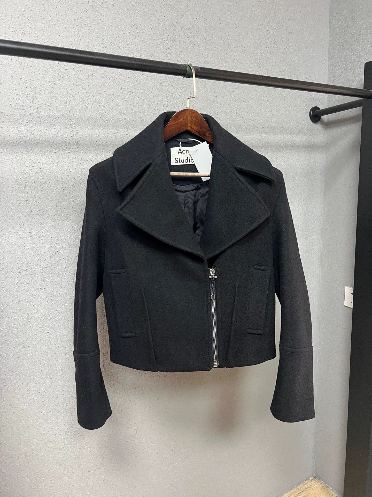 Acne Studios Acne Studios Black Short Wool Jacket Size US M / EU 48-50 / 2 - 1 Thumbnail