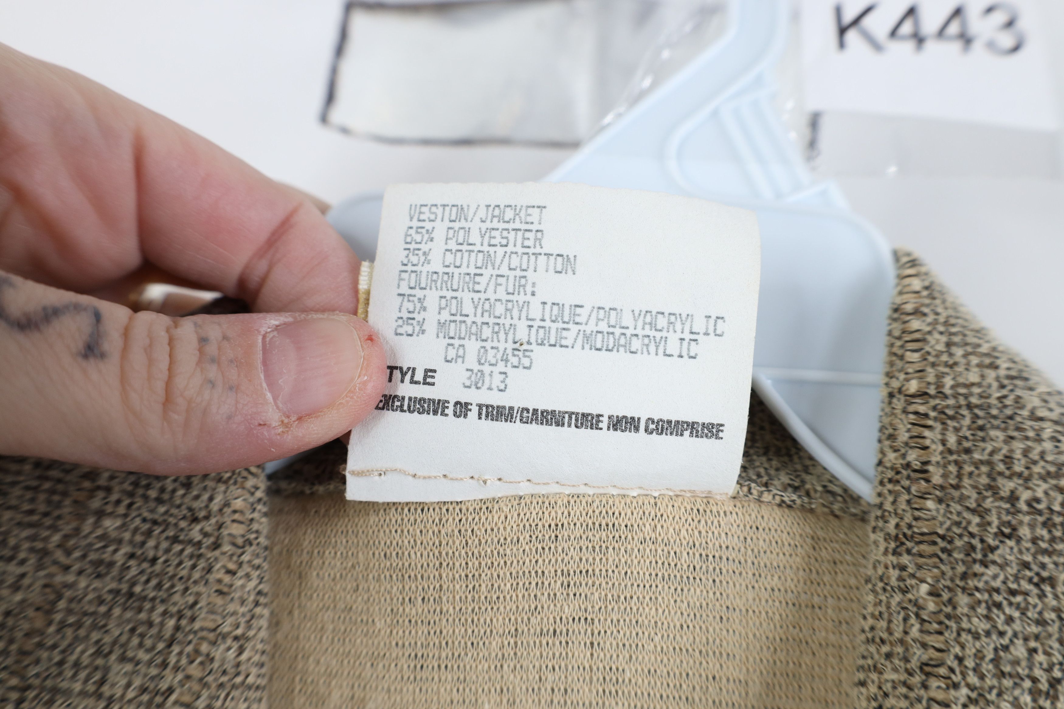 Vintage Vintage 90s Cache Cotton Blend Knit Button Jacket Coat Beige Size M / US 6-8 / IT 42-44 - 8 Thumbnail