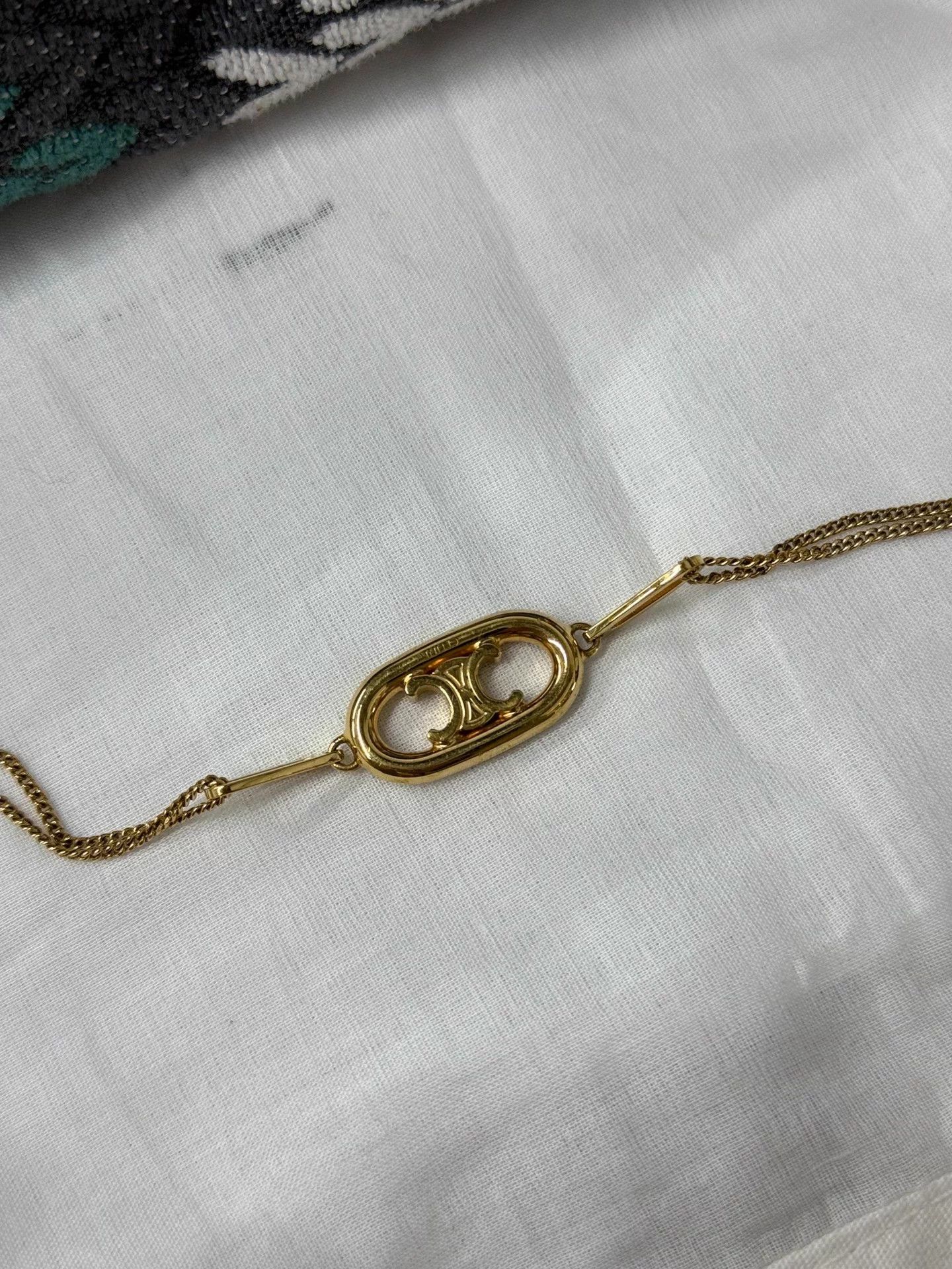 Celine Celine Gold Triomphe Bracelet Size ONE SIZE - 2 Thumbnail