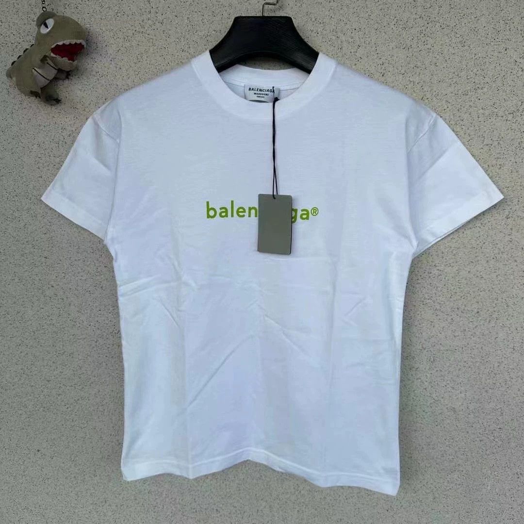 Balenciaga Balenciaga White Green Email Short Sleeve Size US XS / EU 42 / 0 - 1 Thumbnail