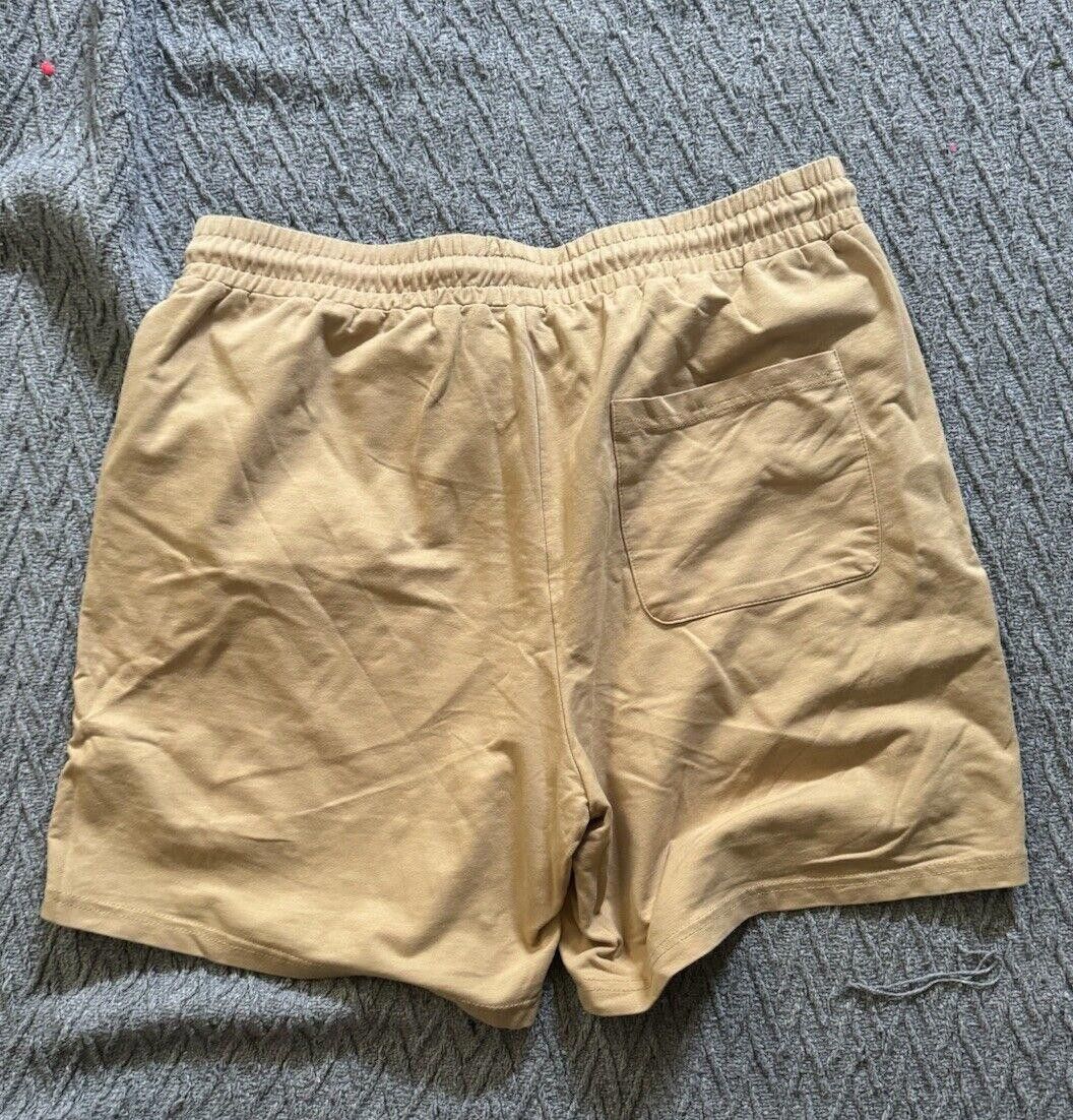 Shein SHEIN Tan Drawstring Shorts With Pockets Women’s Size Large Size 36" / US 14 / IT 50 - 2 Thumbnail