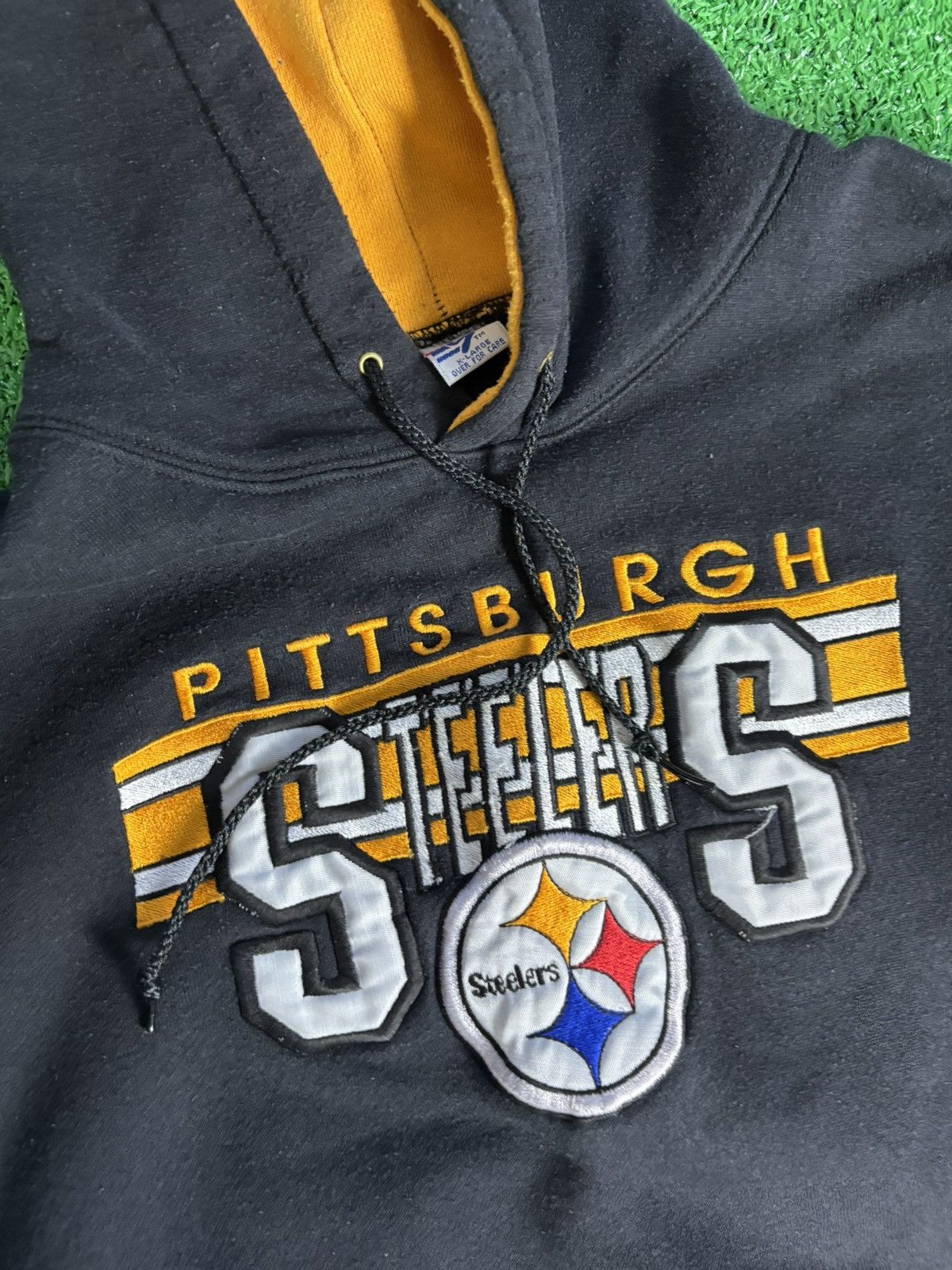 Vintage Vintage 90s Pittsburgh Steelers Hoodie Sweatshirt Size US XL / EU 56 / 4 - 3 Thumbnail