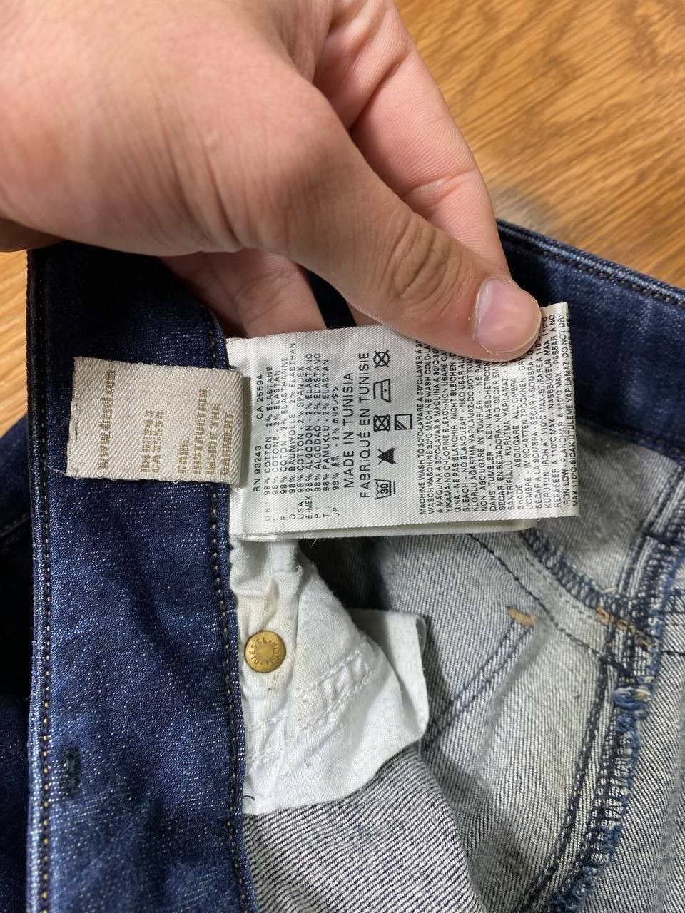 Diesel × Japanese Brand Crazy Crash Dirty Baggy Faded Jean Japan Avant Garde Style Size US 27 - 7 Thumbnail