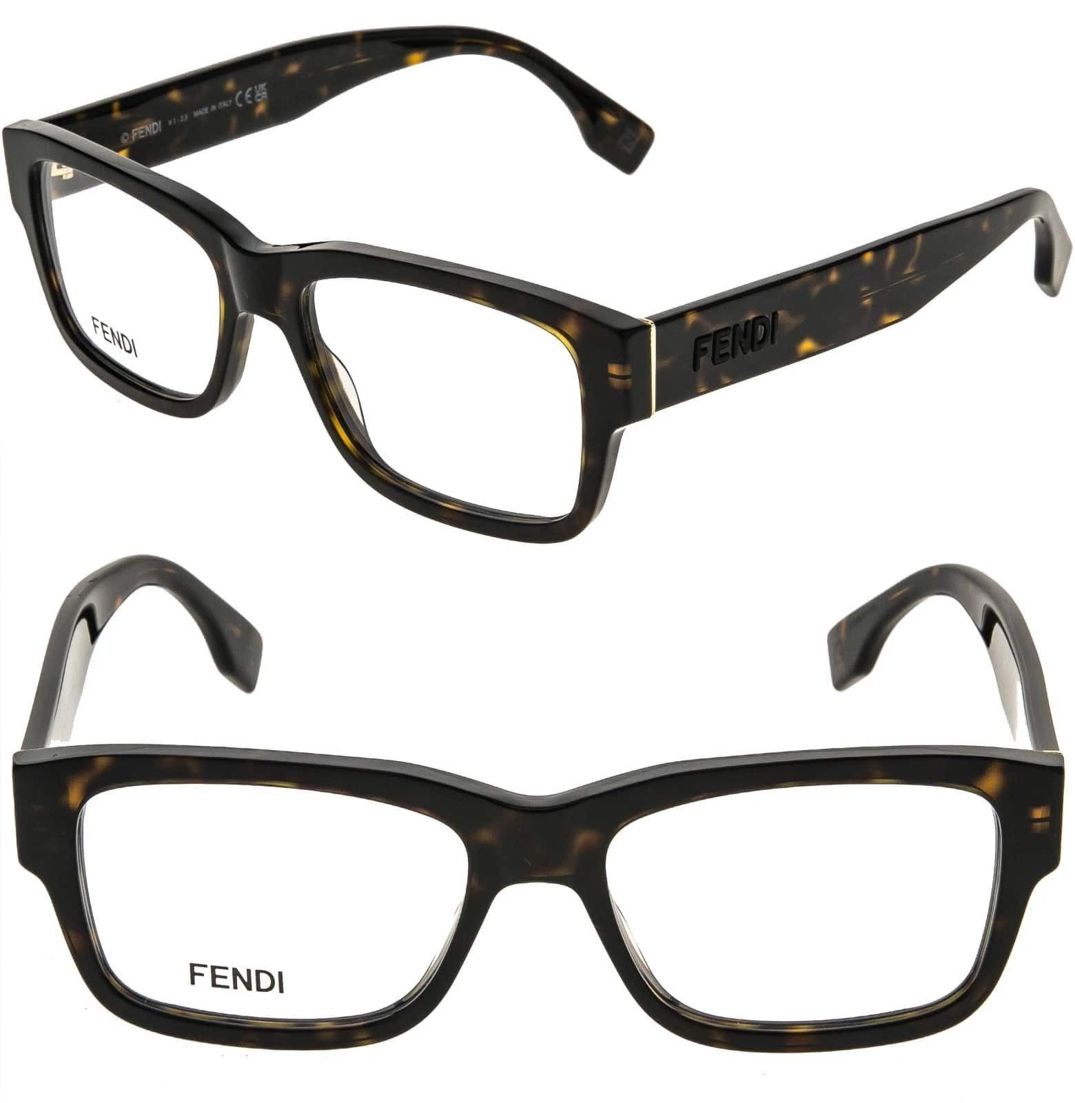 Fendi FENDI FE50079I 50079 SIGNATURE Brown Optical Frame 052 Size ONE SIZE - 1 Thumbnail