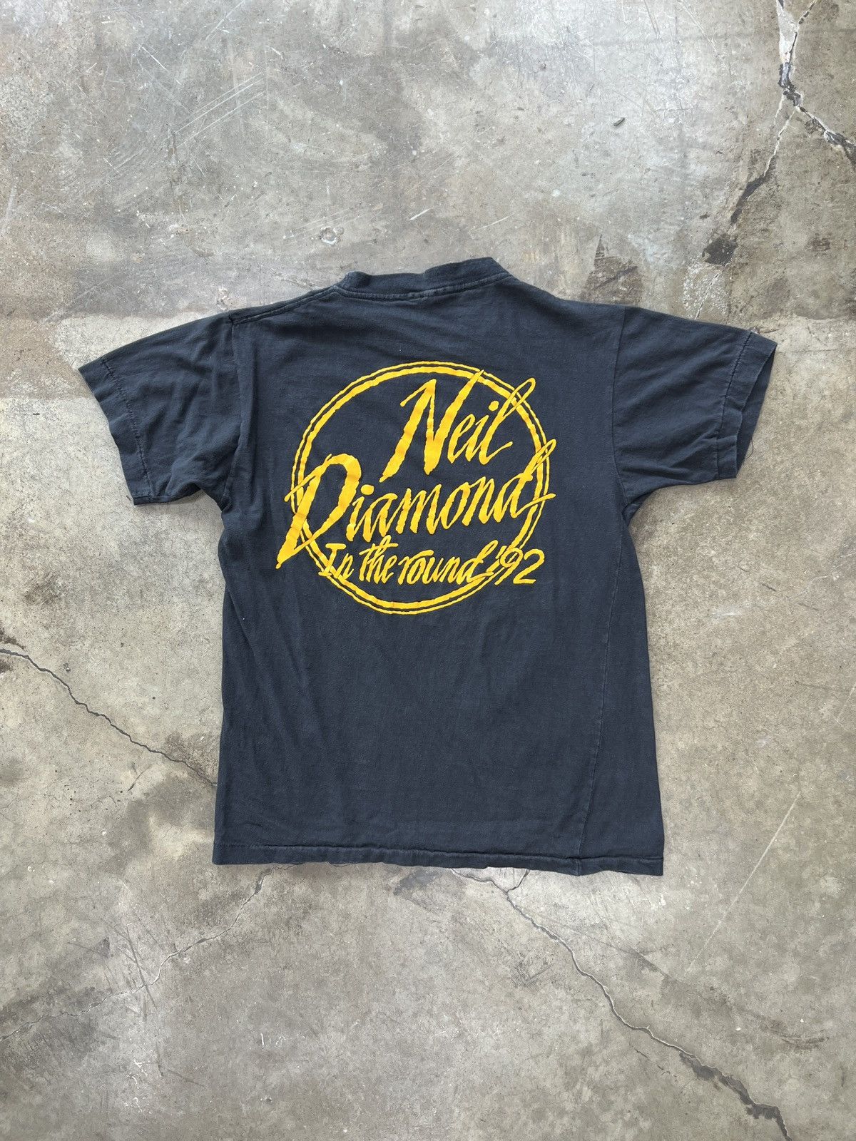 Band Tees × Vintage Vintage 1992 Neil Diamond Single Stitch Tour Tee Medium Size US M / EU 48-50 / 2 - 2 Thumbnail