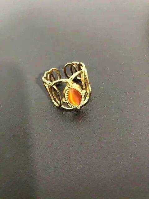 Jewelry Orenge Opal Stone Adjustable Ring Size ONE SIZE - 3 Thumbnail