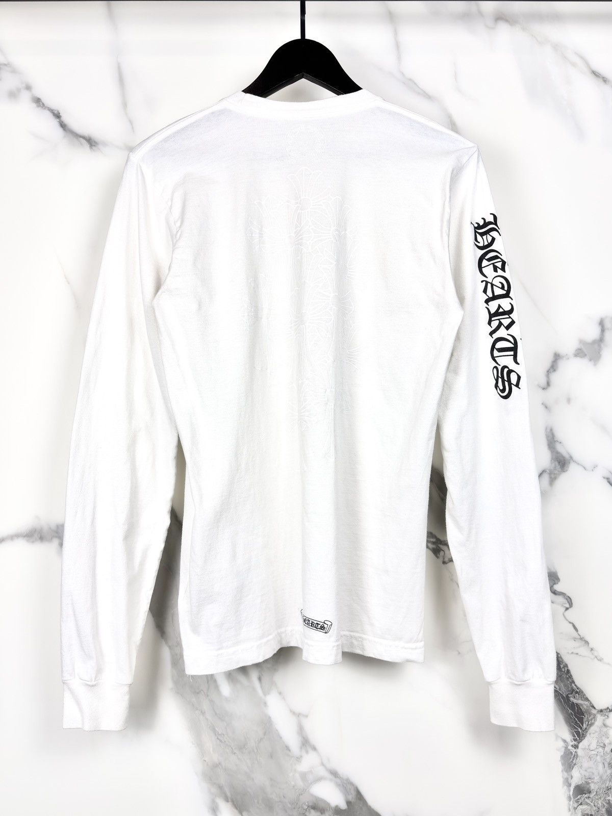 Chrome Hearts Chrome Hearts Cemetery Cross Logo Longsleeve Tshirt White Size US M / EU 48-50 / 2 - 2 Thumbnail