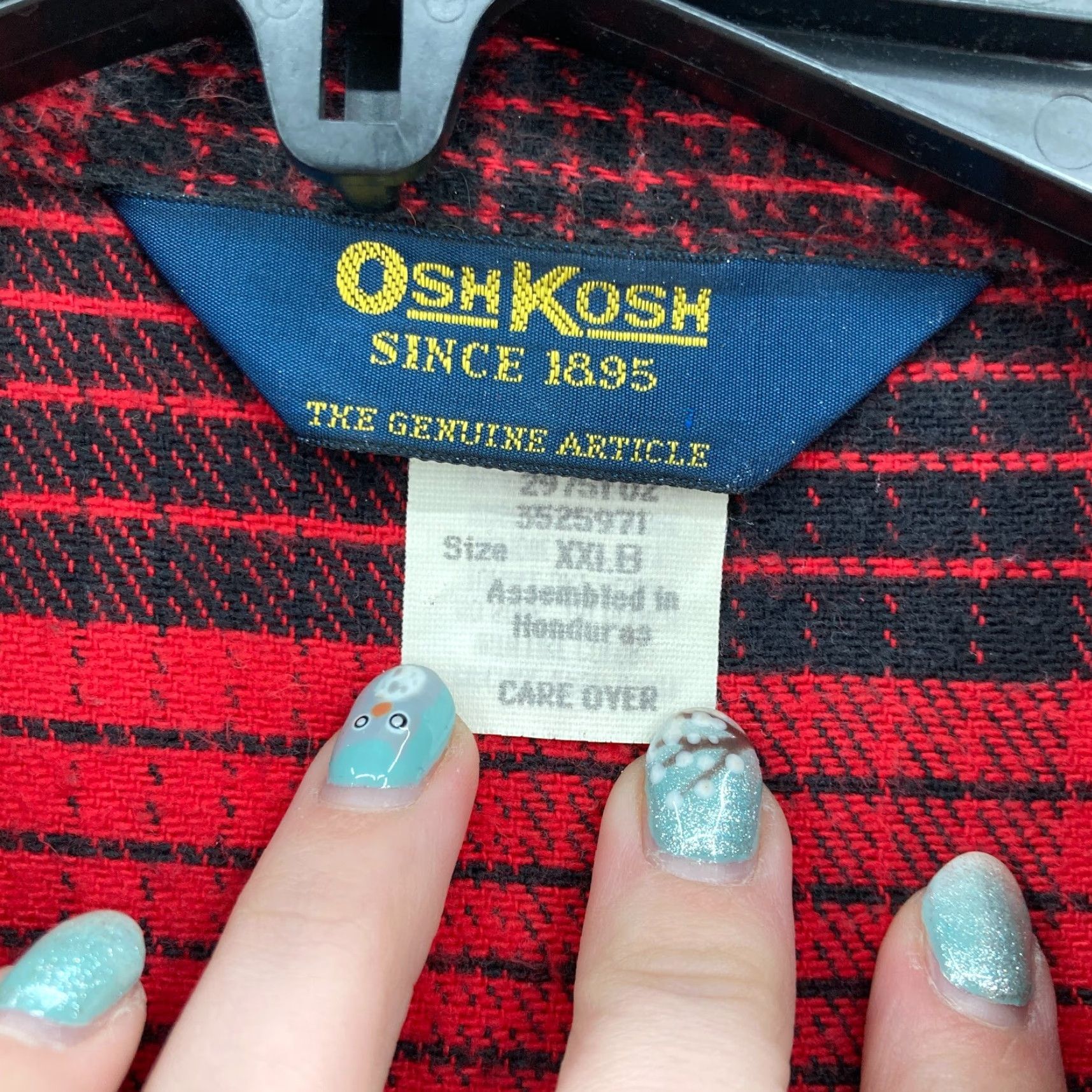 Vintage VINTAGE OshKosh B'gosh Flannel Shirt Mens 2XL Big Red Plaid Button Front Pockets Size US XXL / EU 58 / 5 - 4 Thumbnail