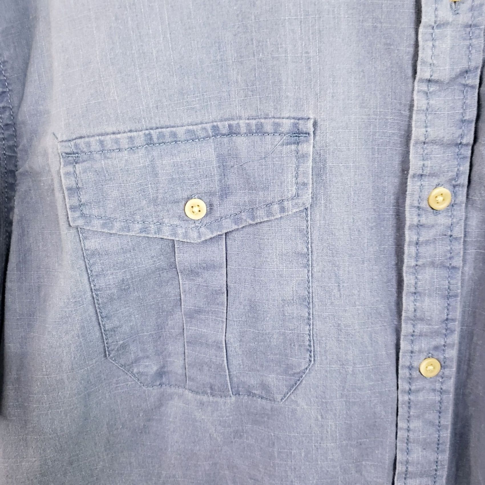 Vintage St. John’s Bay Shirt Denim Chambray Blue Short Sleeve Button-Up Pocket Buttons Mens XXL Regular Size 2XL Suitable for Fall Spring Men Size US XXL / EU 58 / 5 - 5 Thumbnail