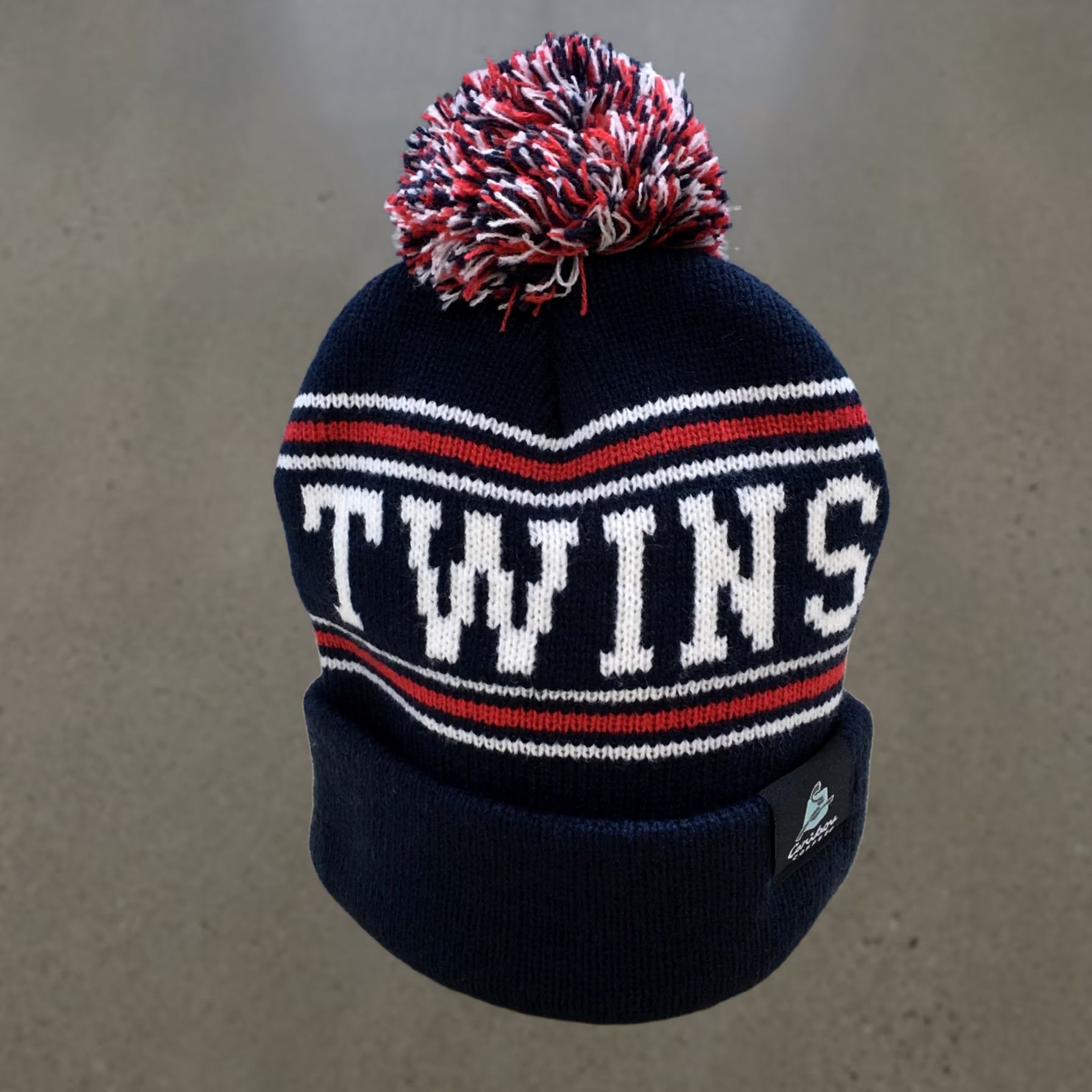 Twins Minnesota Twins Blue Knitted Acrylic Pompom Cuffed Beanie Hat Unisex OSFA Winter Size ONE SIZE - 1 Thumbnail