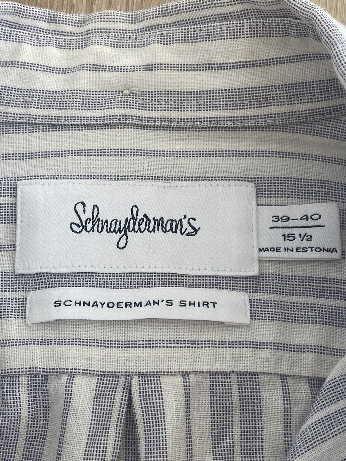Schnaydermans Hemp Stripe Shirt Size US M / EU 48-50 / 2 - 3 Thumbnail