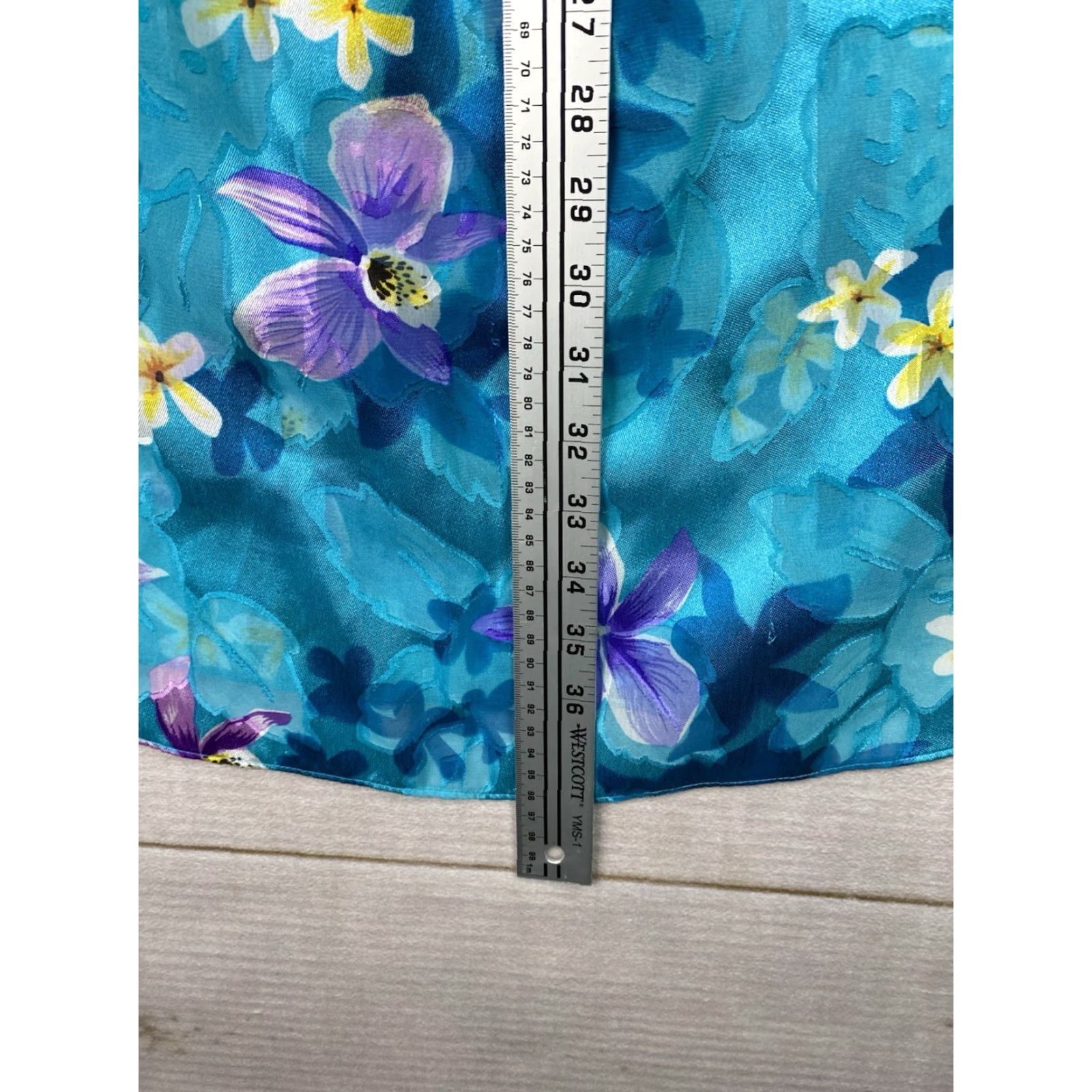 Vintage VINTAGE Secret Treasures Nightgown Womens XL Blue Floral Satin Sleeveless Boho Nightgown Cam i Gown Spring Summer Womens Size ONE SIZE - 5 Thumbnail