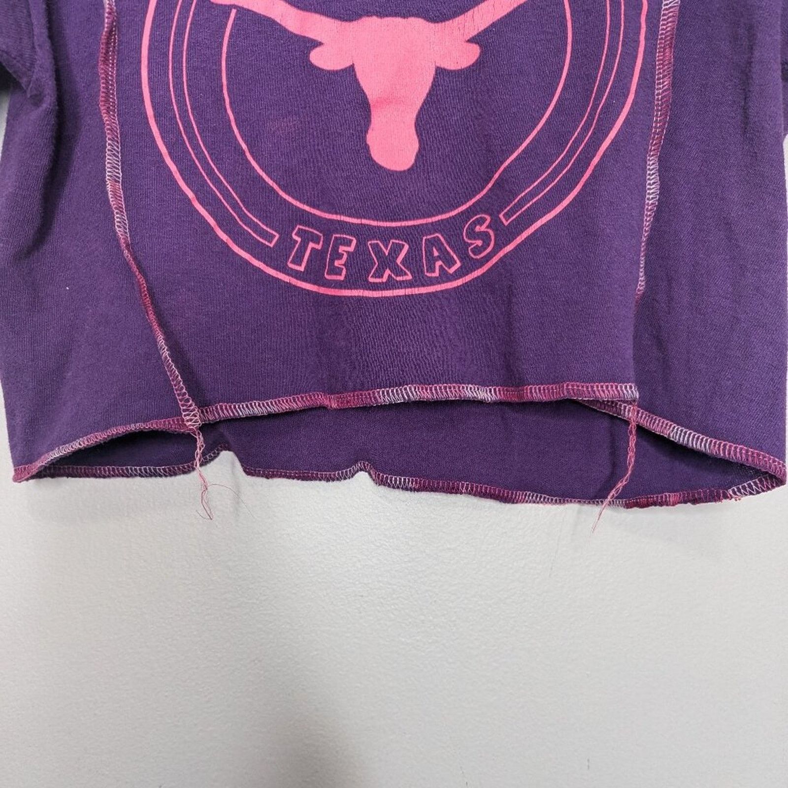 Vintage Vintage Upcycled Purple Short Sleeve Cropped Houston Texas T Size S / US 4 / IT 40 - 6 Thumbnail