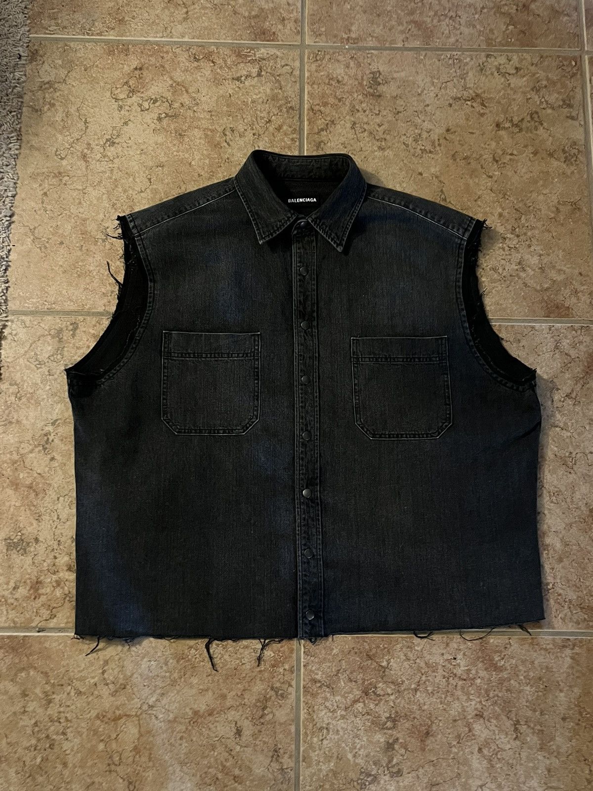 image of Balenciaga Twinset Vest in Black, Men's (Size Large)