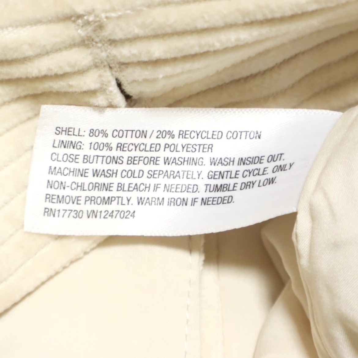 Rowing Blazers Rowing Blazers Corduroy Jacket Beige Women's 1X Corduroy Solid Long Sleeve Collared Shirt 1X Womens Size XL / US 12-14 / IT 48-50 - 8 Thumbnail