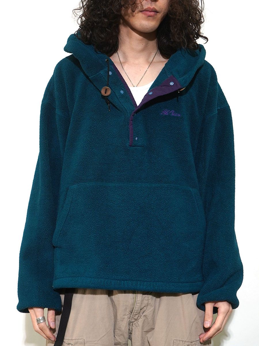L.L. Bean Vintage 80s LL Bean Half Button Fleece Hoodie Unisex L Size L / US 10 / IT 46 - 5 Thumbnail