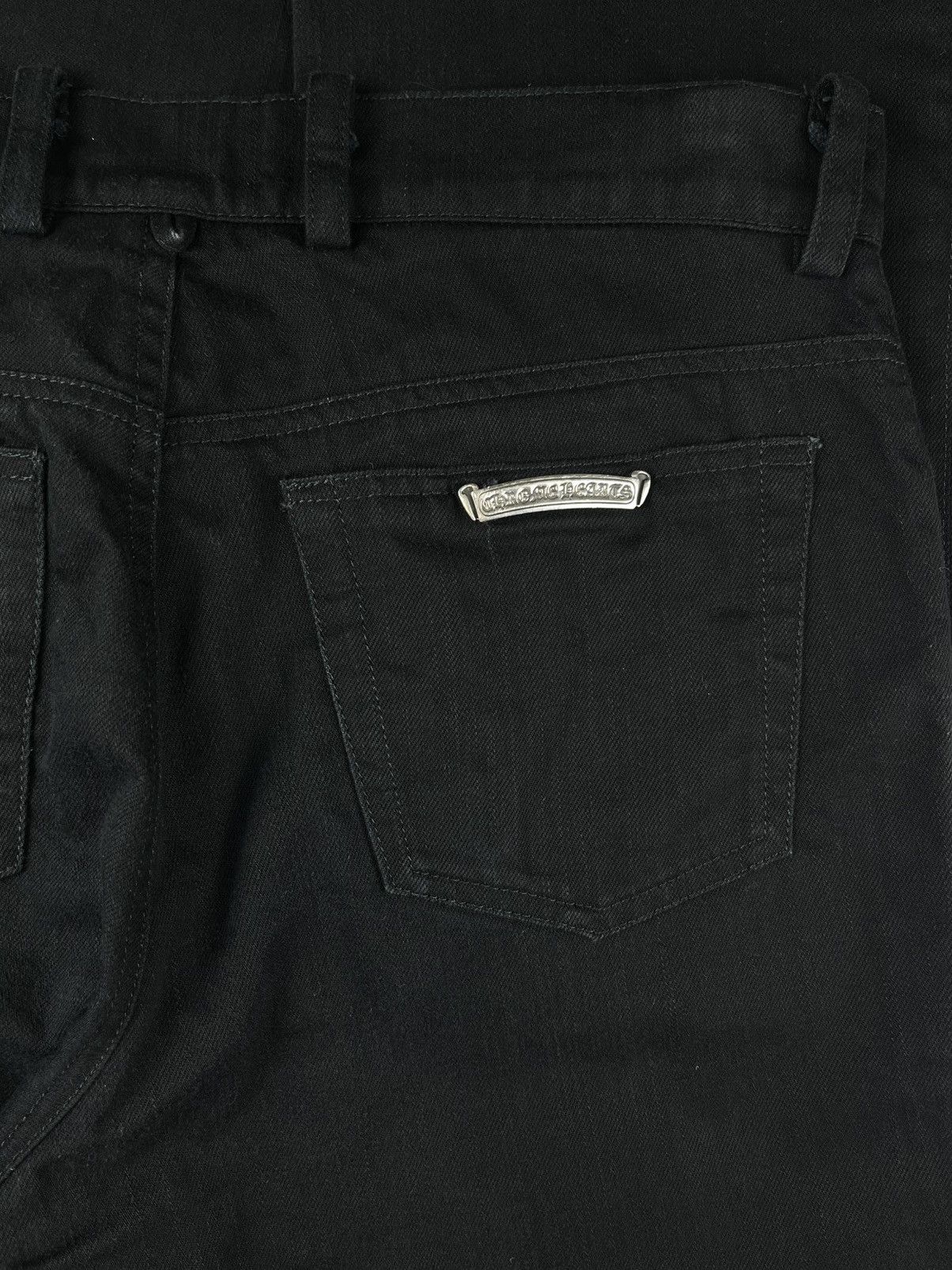 Chrome Hearts Chrome Hearts Fleur Knee Silver Flared Bootcut Denim Jeans Size US 31 - 4 Thumbnail
