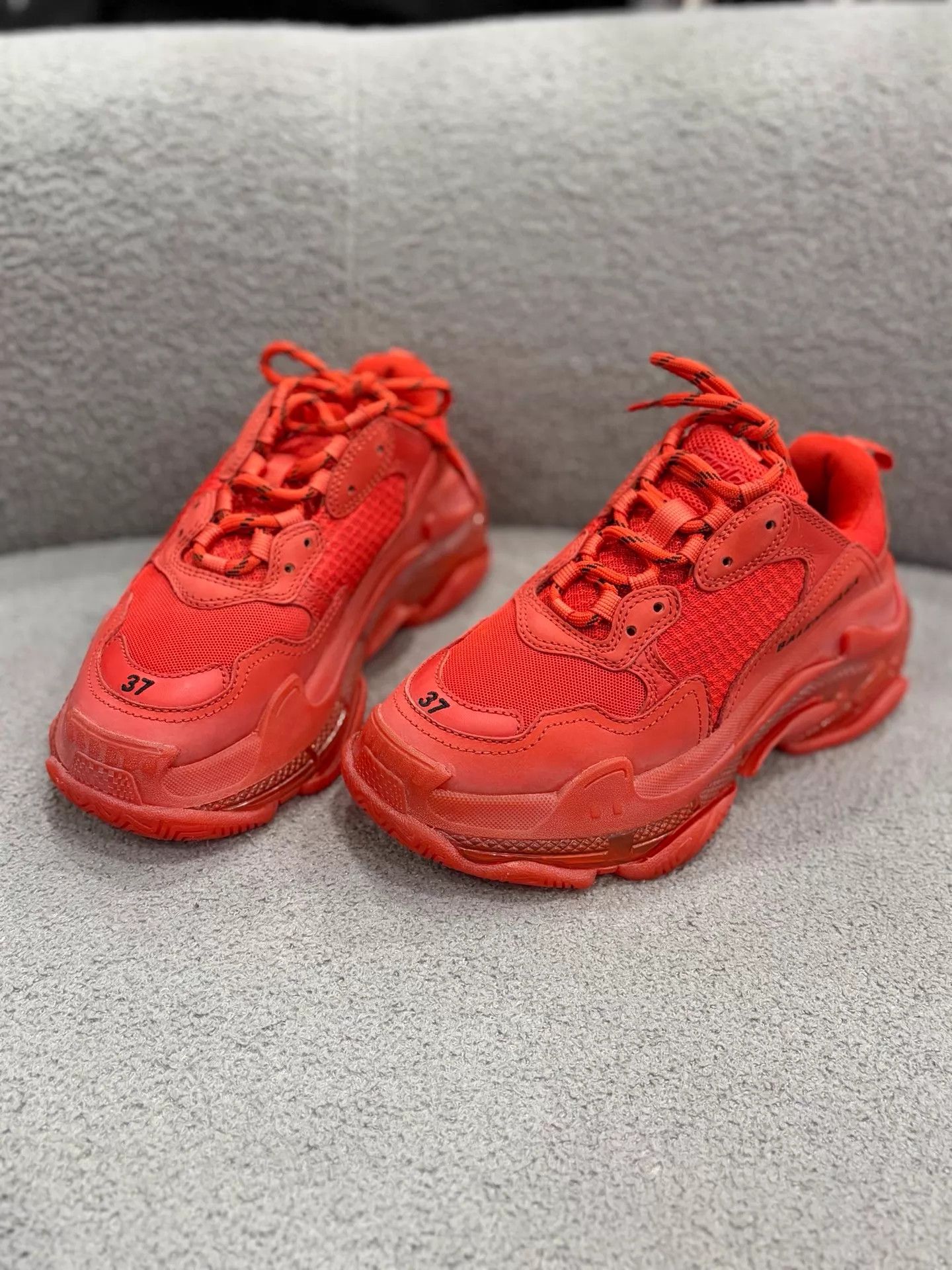 Balenciaga Balenciaga Triple S 99New Orange Red EU 37 Size US 6.5 / IT 36.5 - 2 Thumbnail