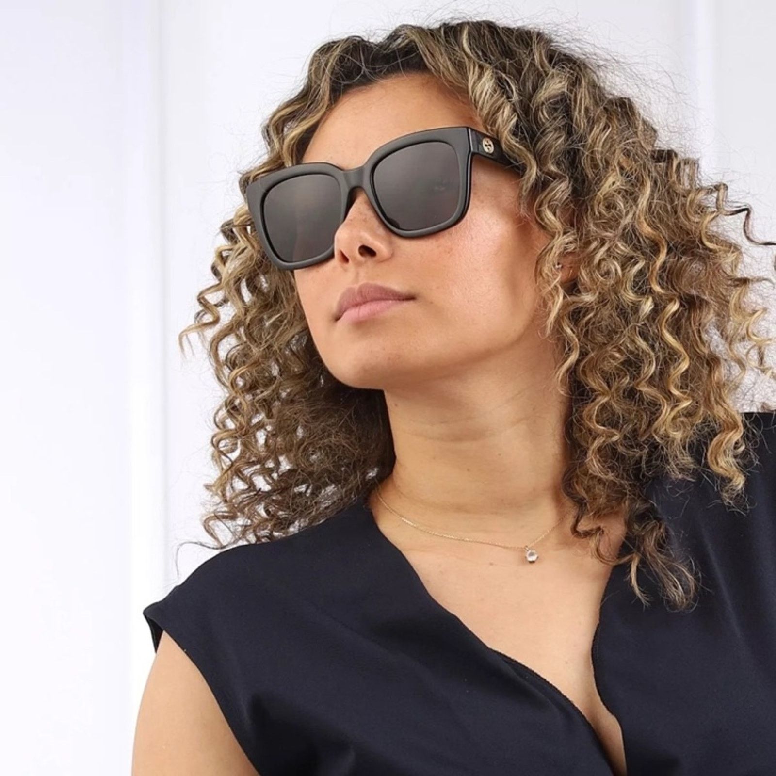 Gucci BRAND NEW GUCCI GG1338S 001 Black Smoke Women Sunglasses Size ONE SIZE - 11 Thumbnail