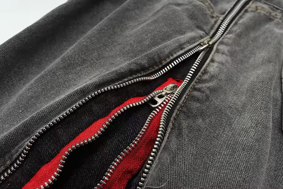Jean Side Double Zip Denim Shorts Size US 29 - 5 Thumbnail