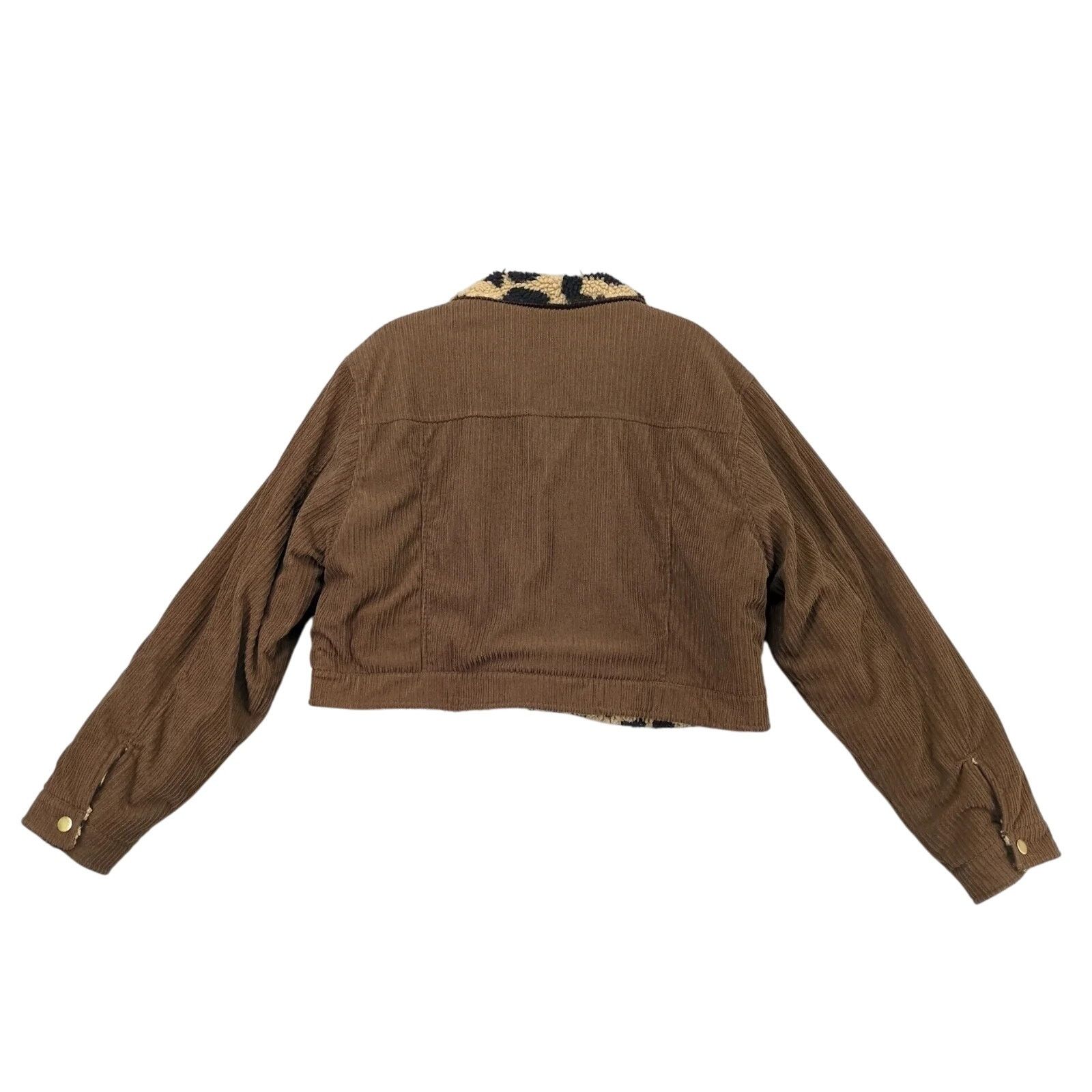 Cider Cider Animal Print Fleece Lined Brown Corduroy Jacket XL Size XL / US 12-14 / IT 48-50 - 3 Thumbnail