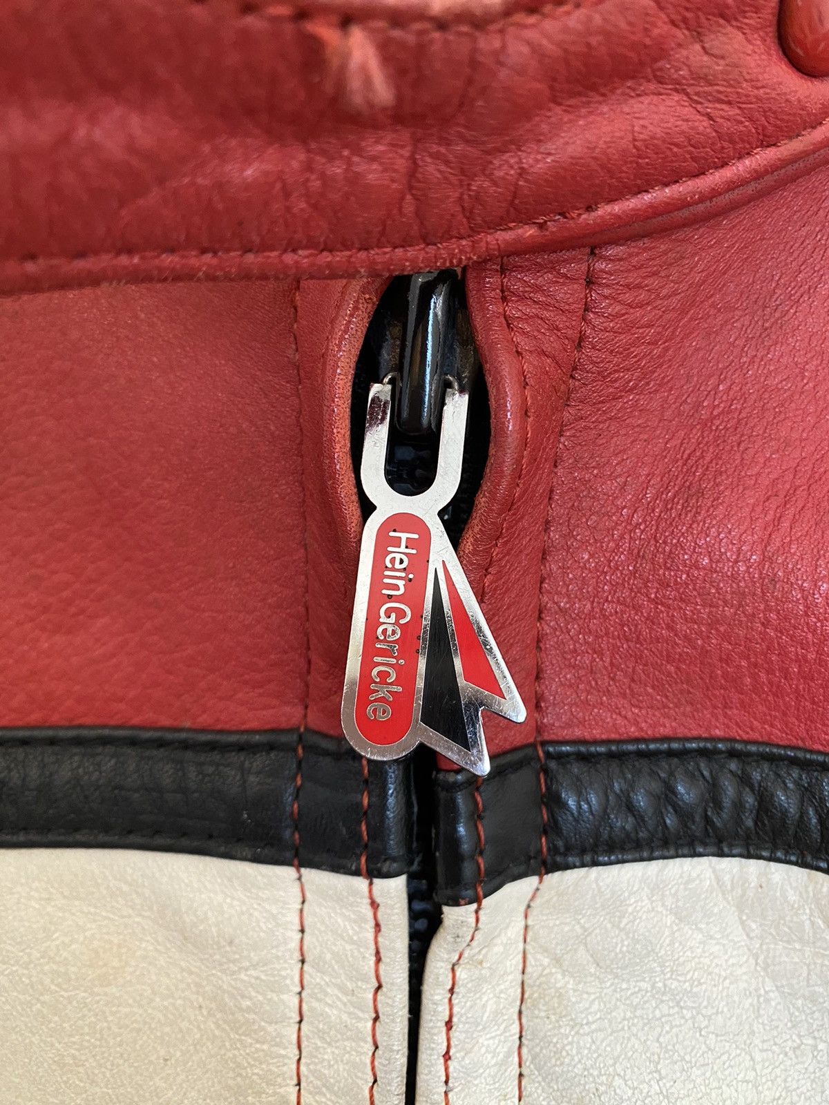 Hein Gericke × Vintage Vintage Hein Gericke Red White Moto Jacket yohji style Size US L / EU 52-54 / 3 - 5 Thumbnail