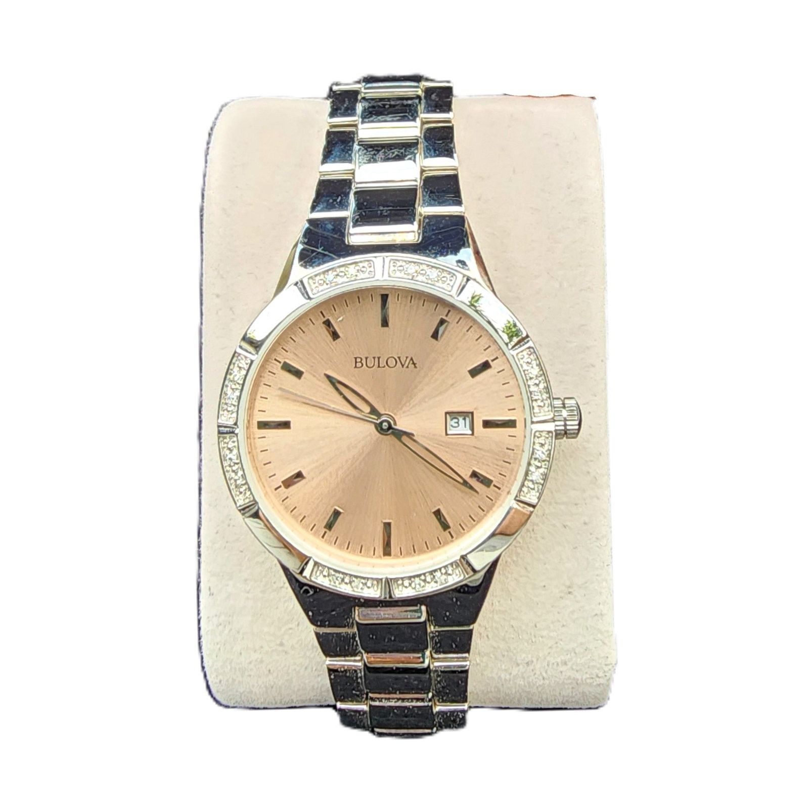 Bulova Bulova Diamond Mother of Pearl Dial Stainless Steel Watch Size ONE SIZE - 1 Thumbnail