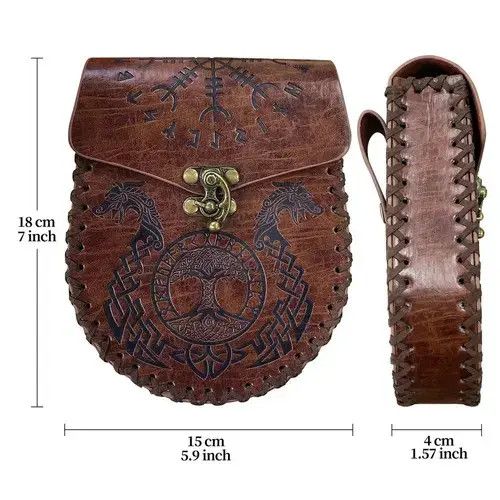 Homemade × Japanese Brand Bag Medieval Viking Money Pouch Bag Size ONE SIZE - 3 Thumbnail
