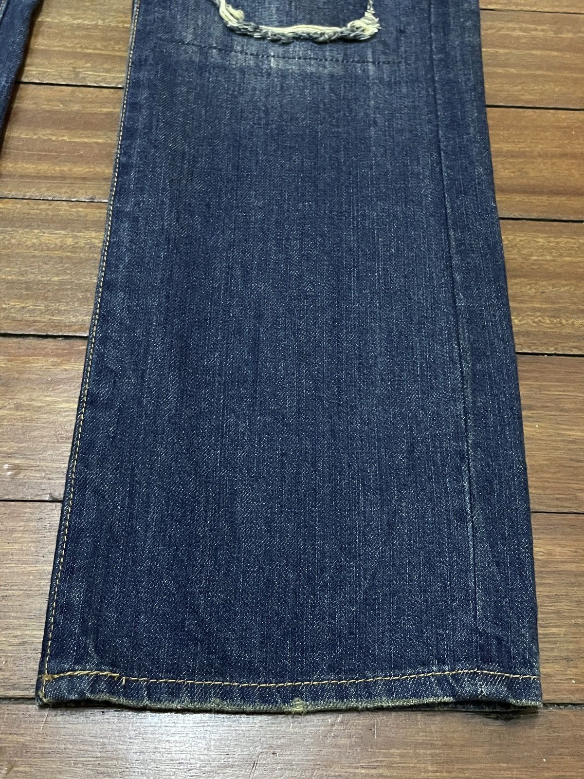 If Six Was Nine Rare Design Vintage Brand Valman Distressed Jeans 2000s Size US 33 - 6 Thumbnail