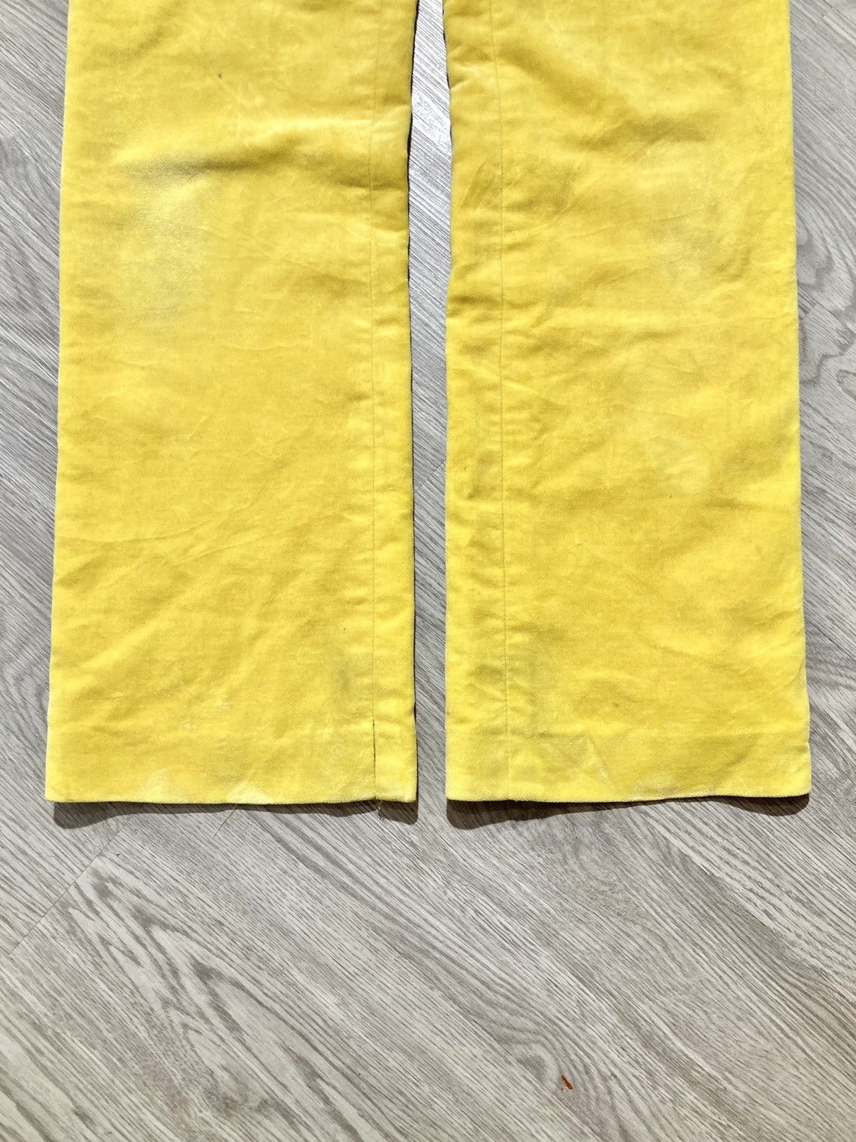 Jean Charles De Castelbajac 1990s Vintage Castelbajac Sport Wax Pants Yellow Luxury Size US 26 / EU 42 - 18 Thumbnail