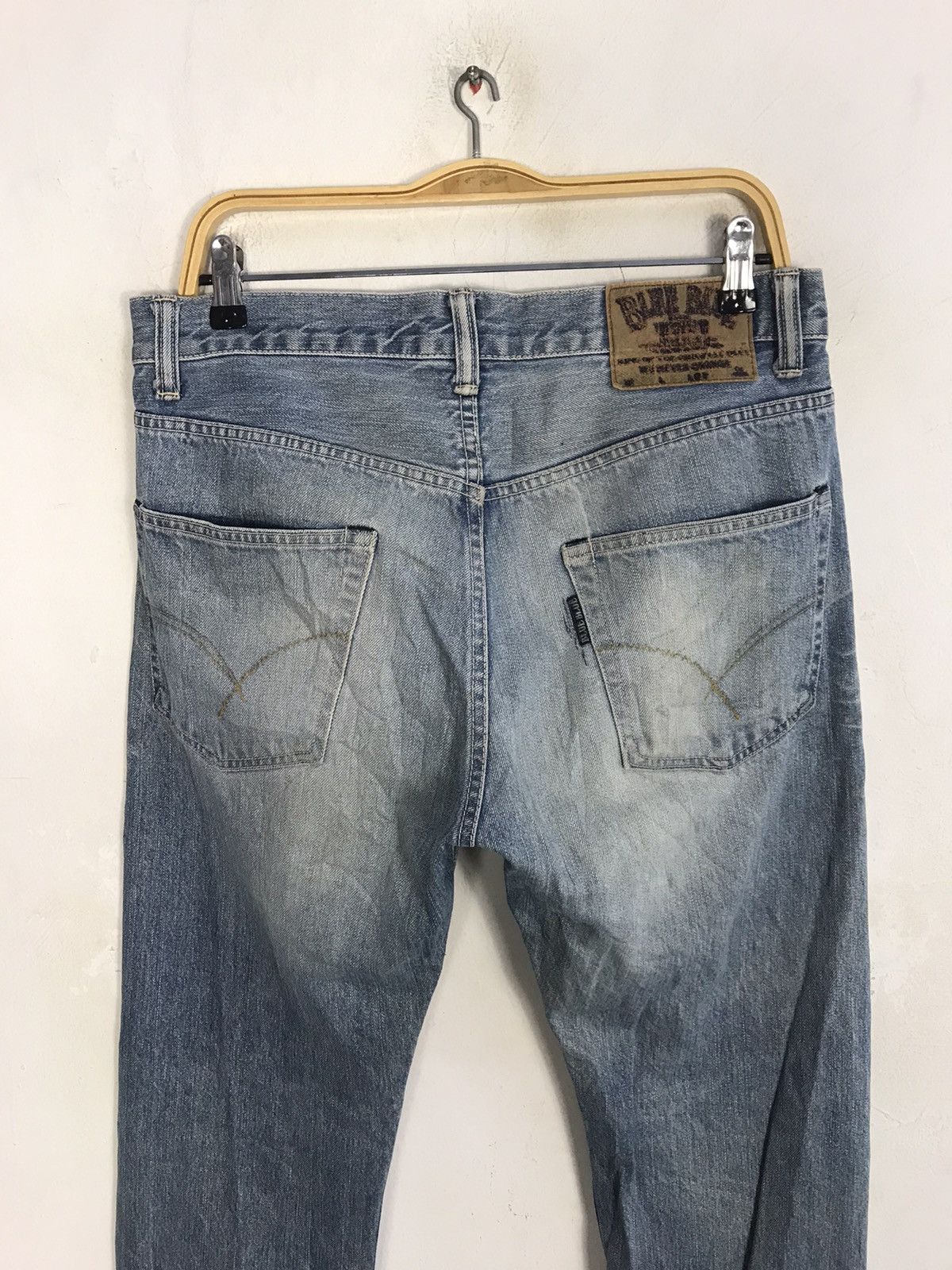 Blue Blue Japan Blue Blue Japanese Brand Beauty Faded Denim Straight Cut Size US 33 - 4 Thumbnail