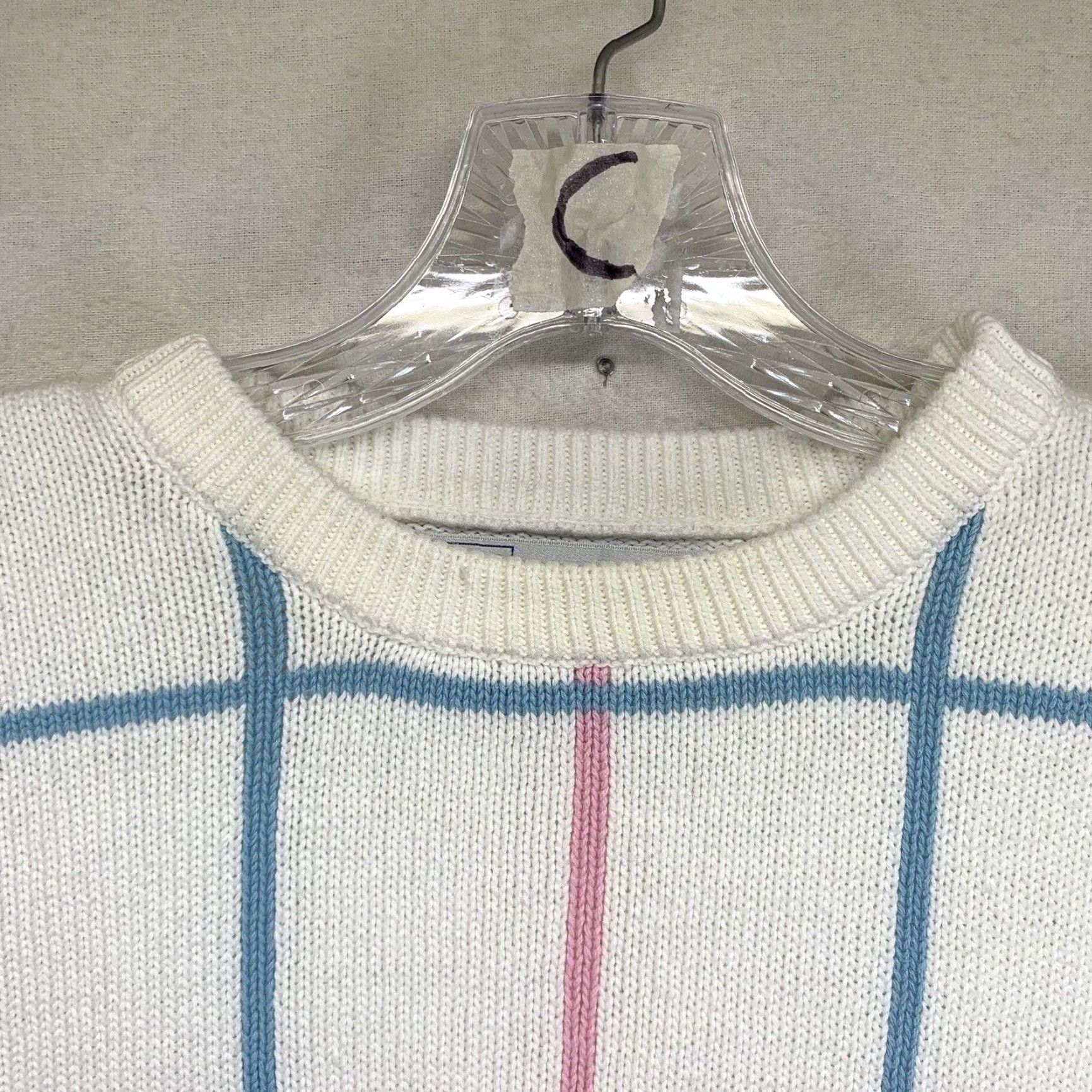 Vintage VINTAGE Braemar Sweater Medium BOXY Fit White Pastel Argyle 90s Grunge Pullover Mens Size US M / EU 48-50 / 2 - 4 Thumbnail