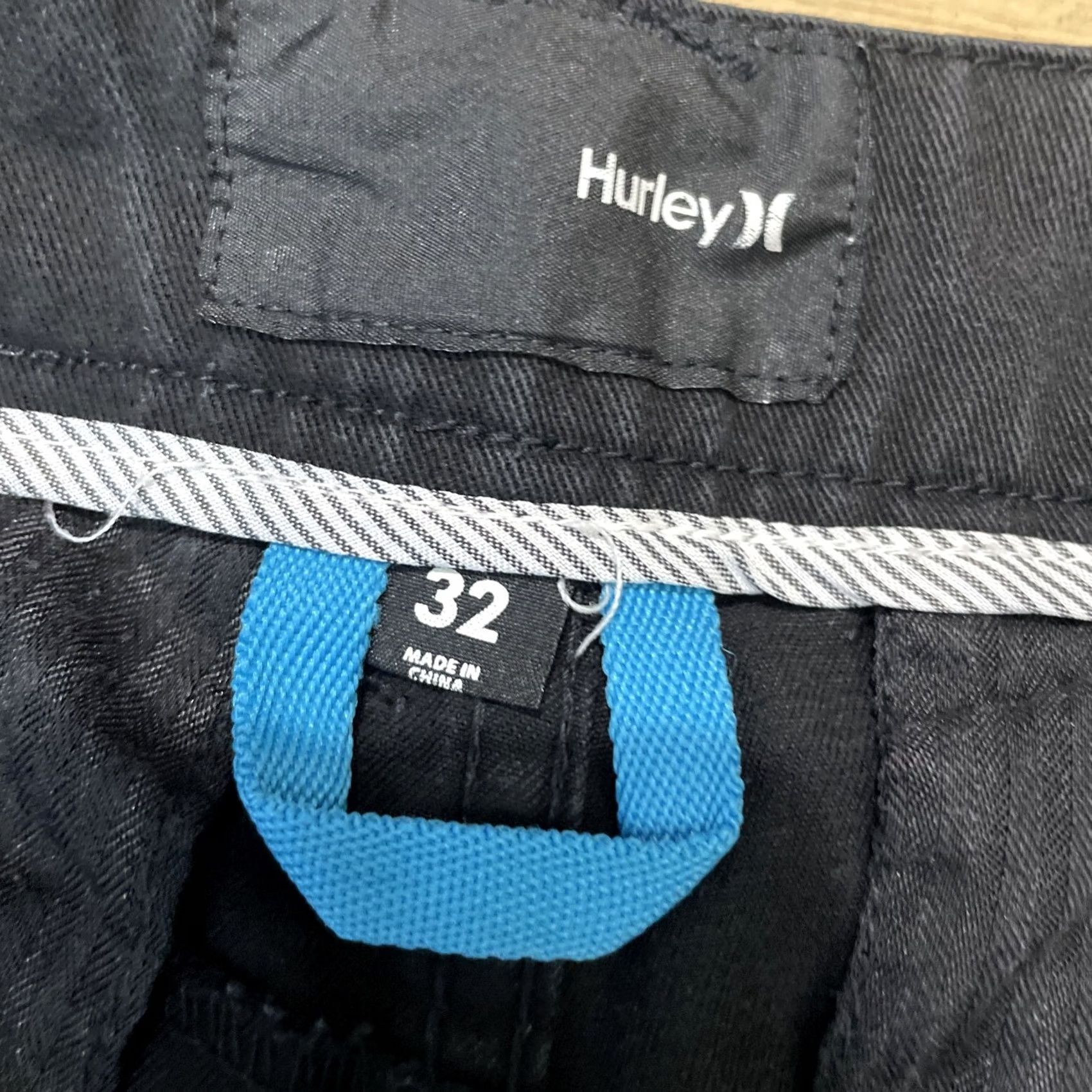 Hurley Hurley Shorts Men 32 Black Sun Bleached Thick Canvas Preppy Skate Surf Chino 32 Size US 32 / EU 48 - 4 Thumbnail
