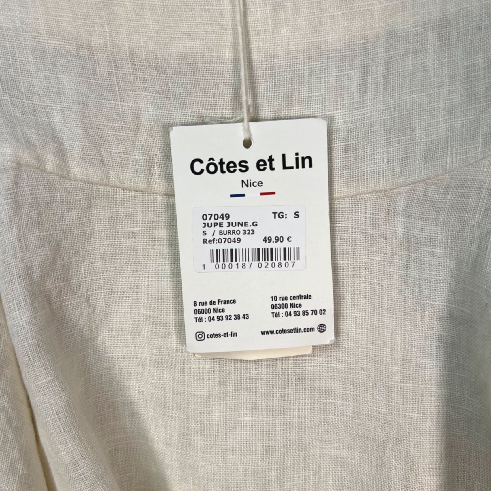 Vintage Côtes Et Lin Womens Small Flared Linen Skirt Ivory Made In Italy Lightweight Casual Summer Linen Skirt Womens S Ivory Flare Size 28" / US 6 / IT 42 - 5 Thumbnail